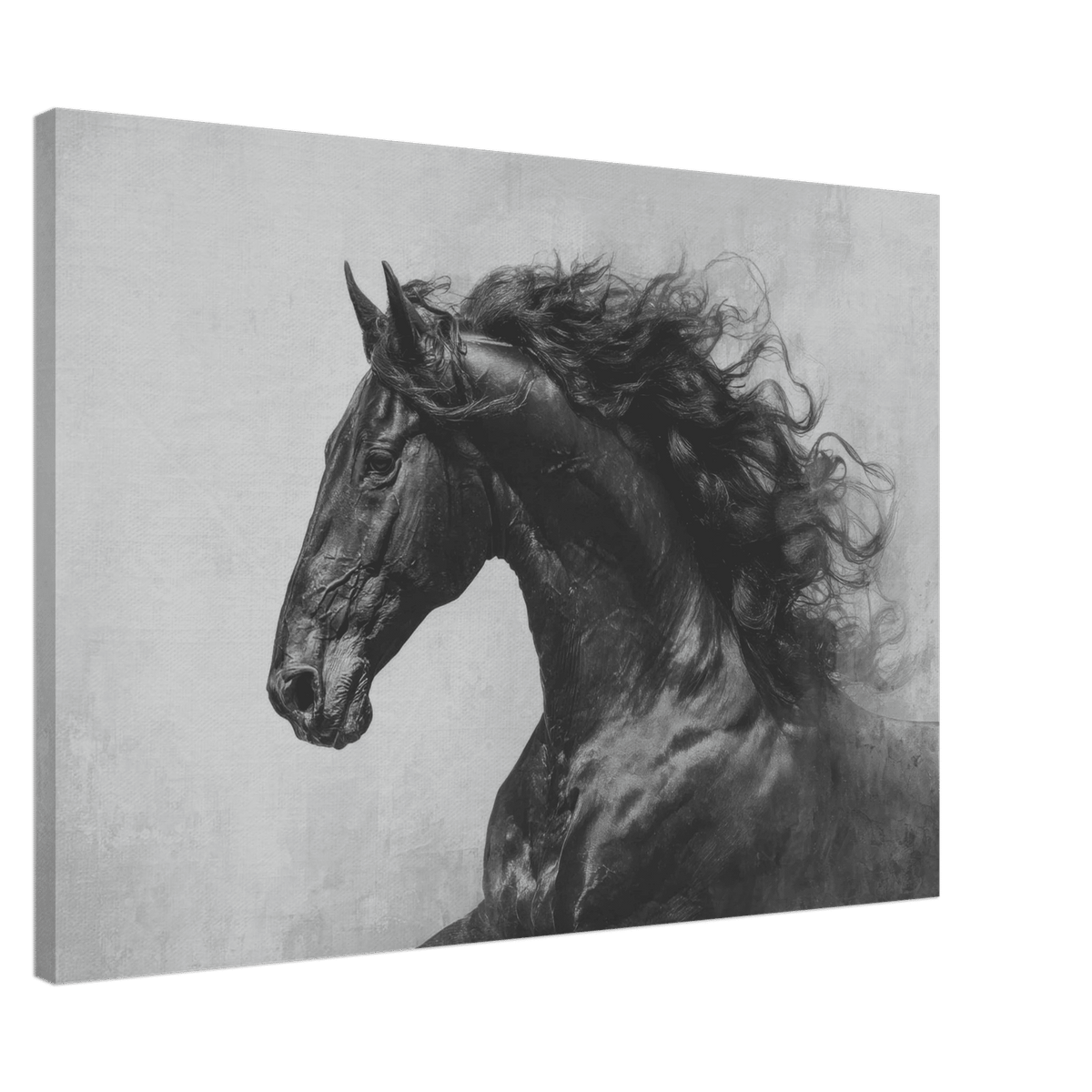 Majestic Black Stallion Head 0 - Shop Ai Art WebShop - Digital Art online Store