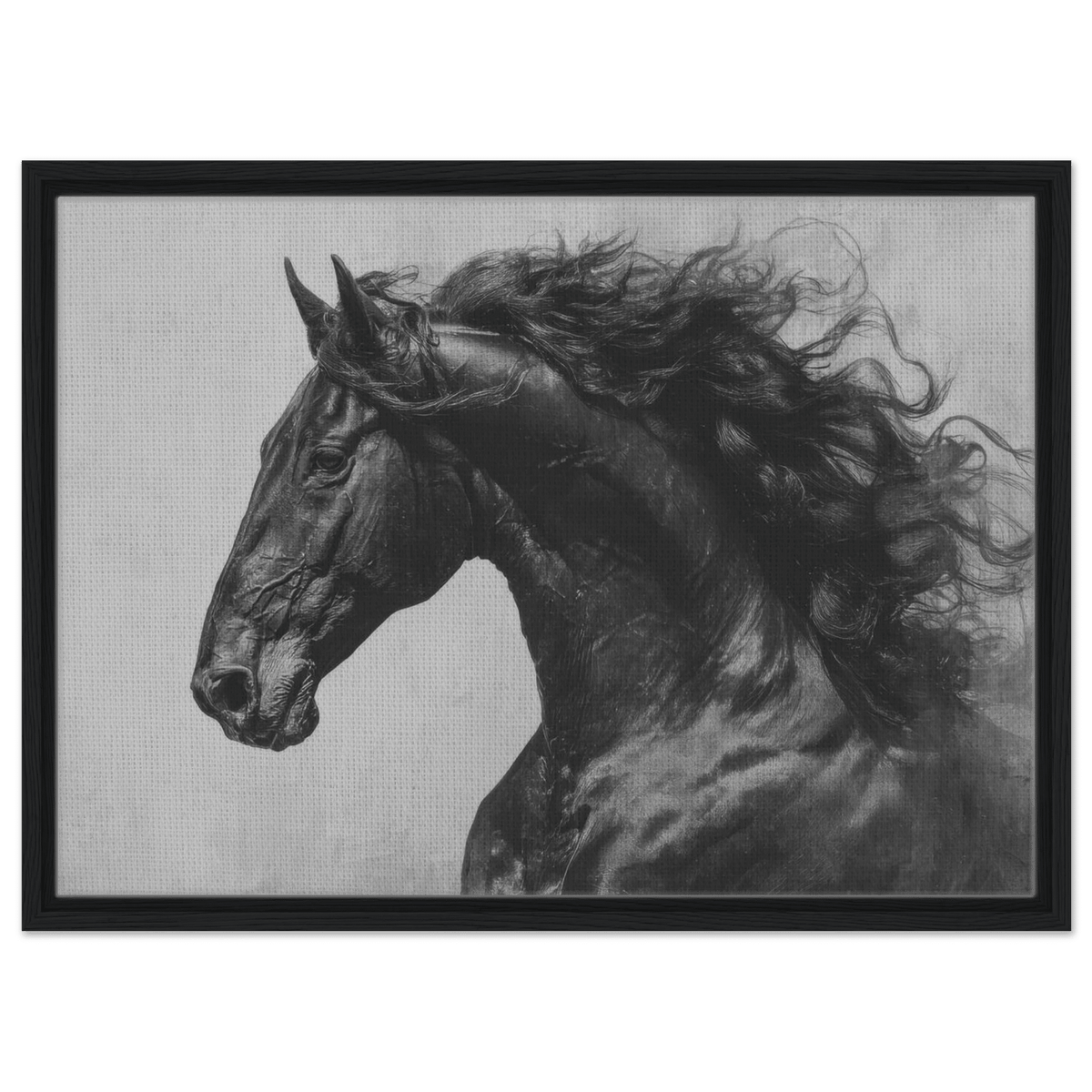 Majestic Black Stallion Head 0 - Shop Ai Art WebShop - Digital Art online Store