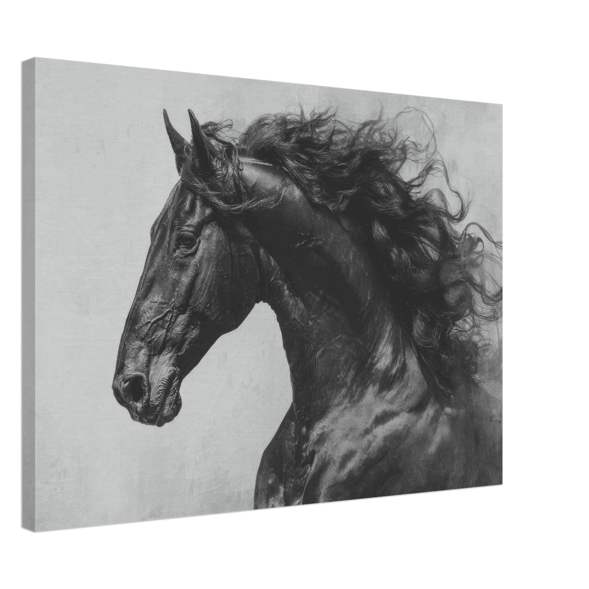 Majestic Black Stallion Head 0 - Shop Ai Art WebShop - Digital Art online Store