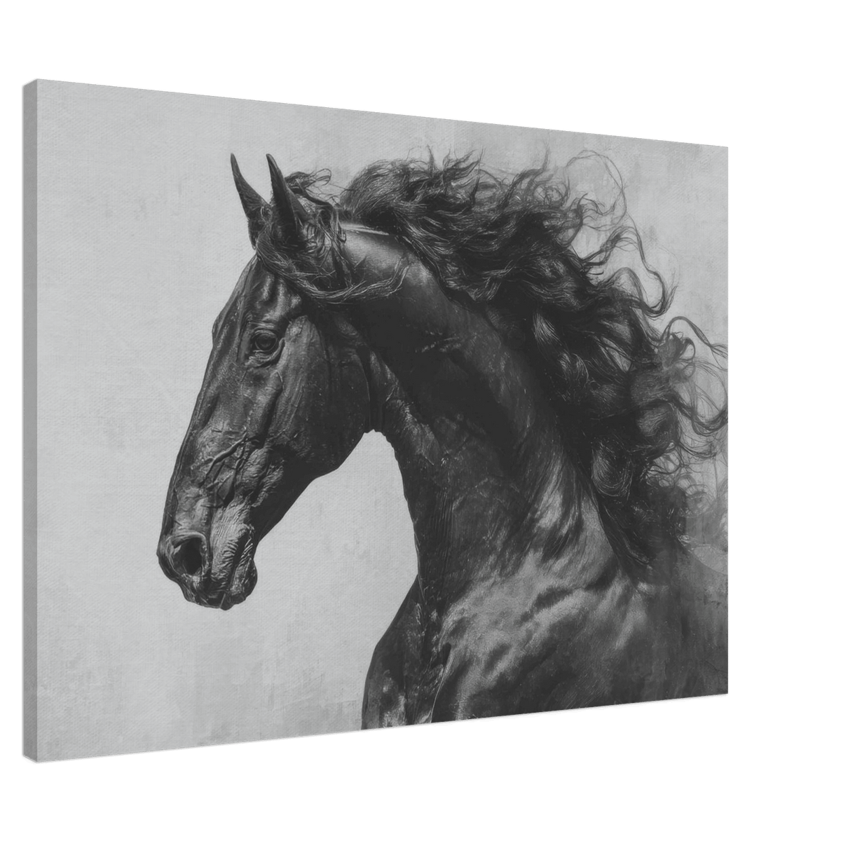 Majestic Black Stallion Head 0 - Shop Ai Art WebShop - Digital Art online Store
