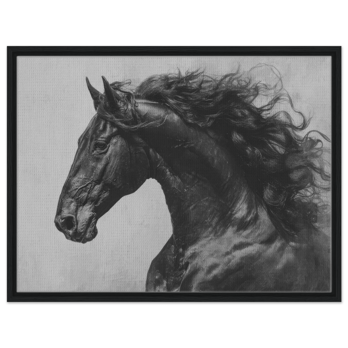 Majestic Black Stallion Head 0 - Shop Ai Art WebShop - Digital Art online Store