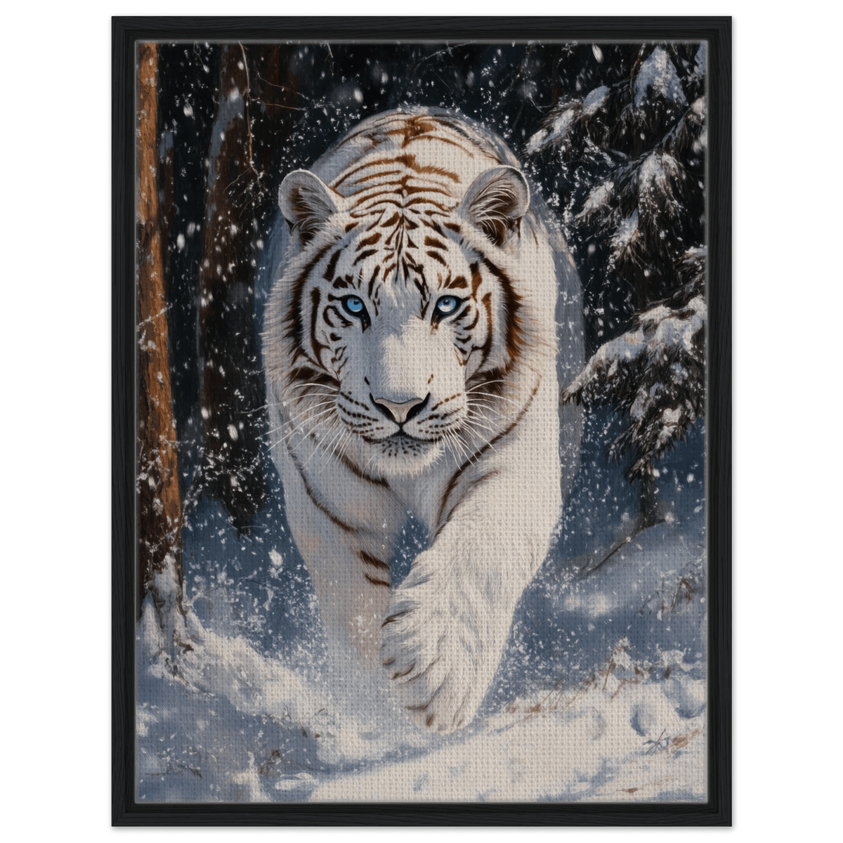 Majestic White Tiger in a Snowy Forest A powerful 3 - Shop Ai Art WebShop - Digital Art online Store
