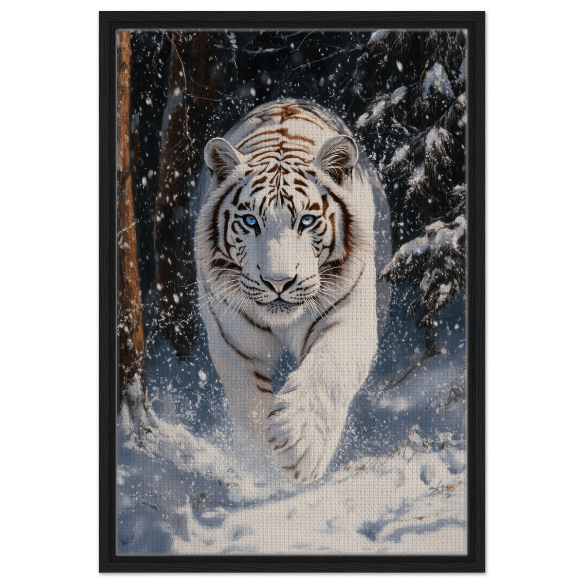 Majestic White Tiger in a Snowy Forest A powerful 3 - Shop Ai Art WebShop - Digital Art online Store