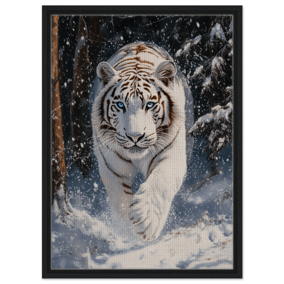 Majestic White Tiger in a Snowy Forest A powerful 3 - Shop Ai Art WebShop - Digital Art online Store