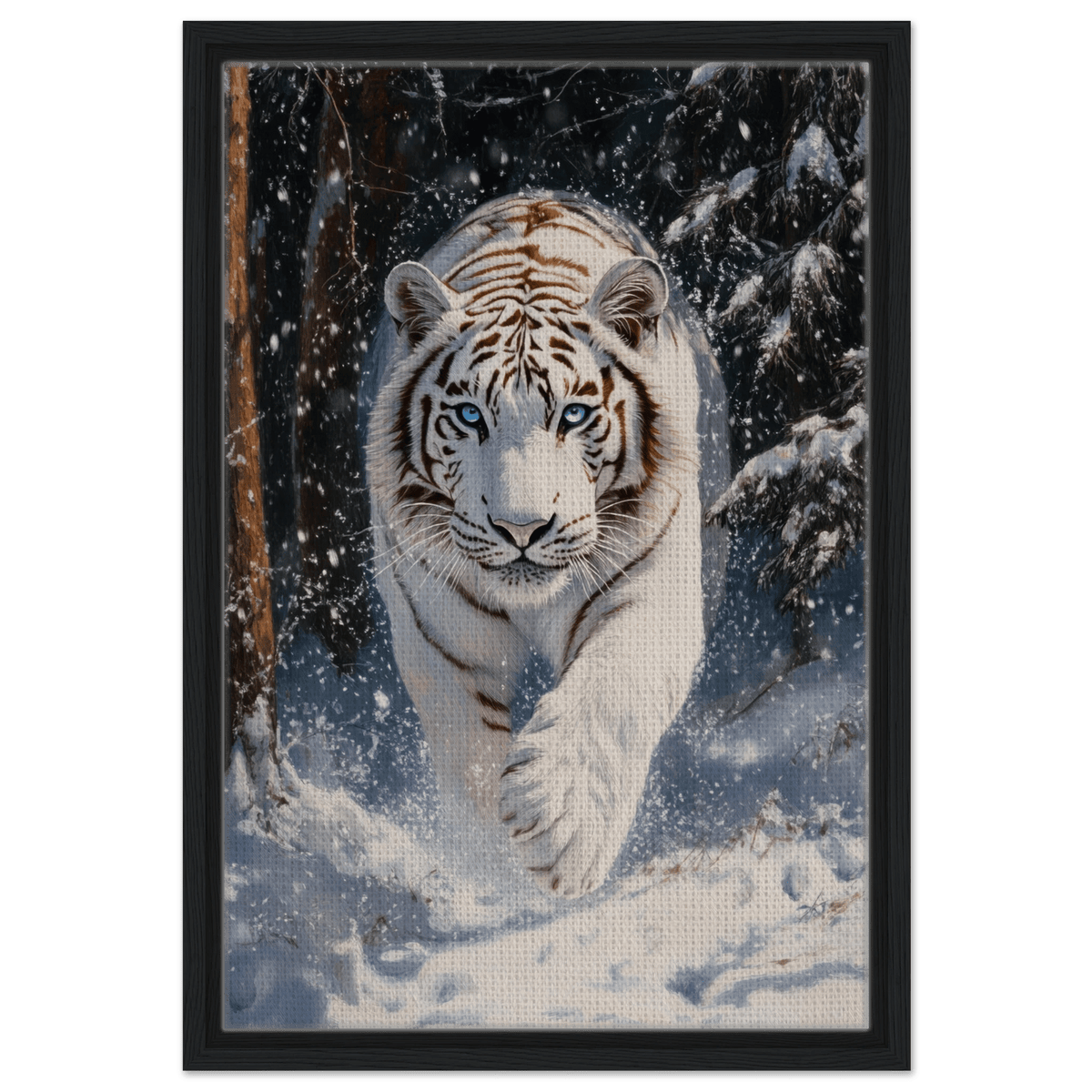 Majestic White Tiger in a Snowy Forest A powerful 3 - Shop Ai Art WebShop - Digital Art online Store