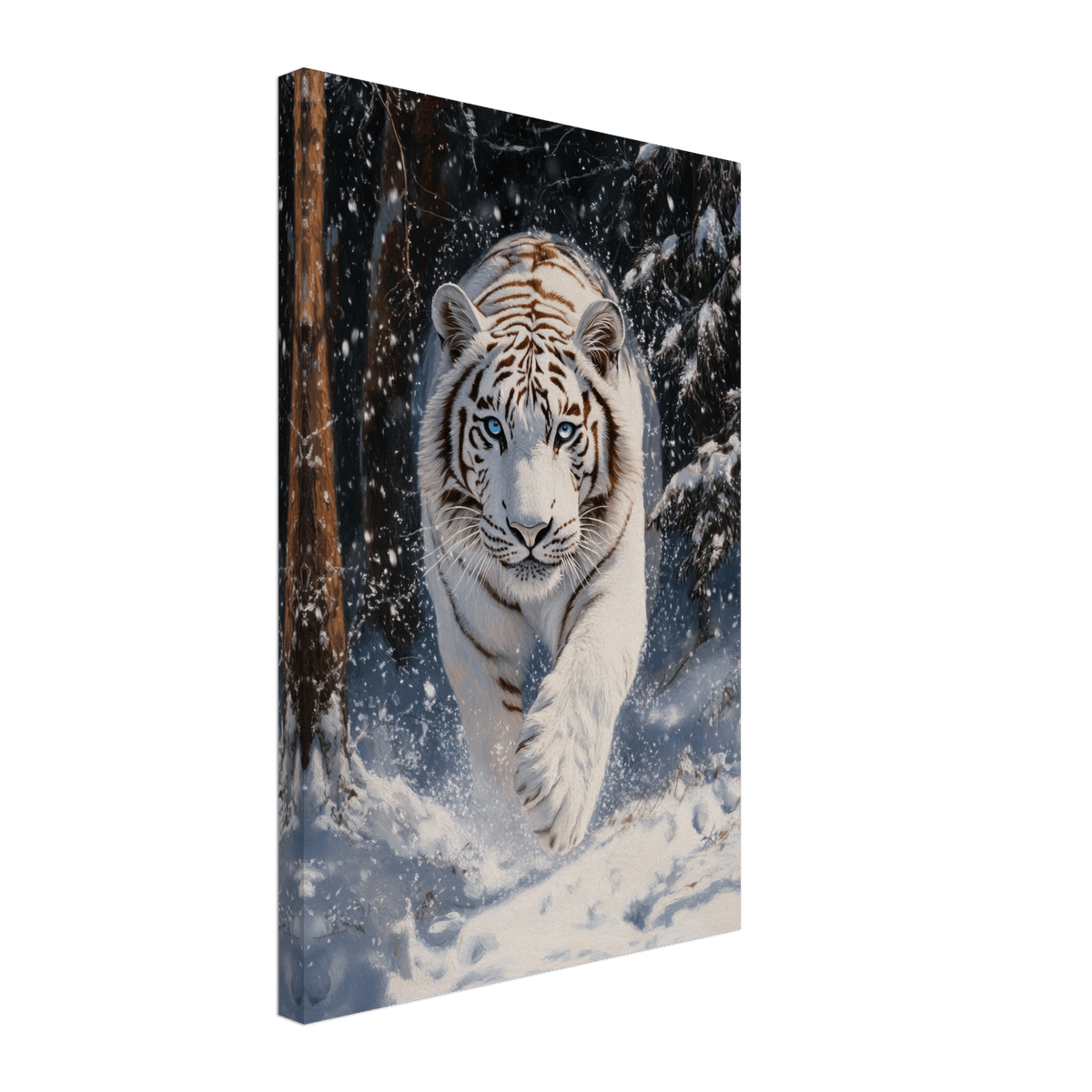 Majestic White Tiger in a Snowy Forest A powerful 3 - Shop Ai Art WebShop - Digital Art online Store