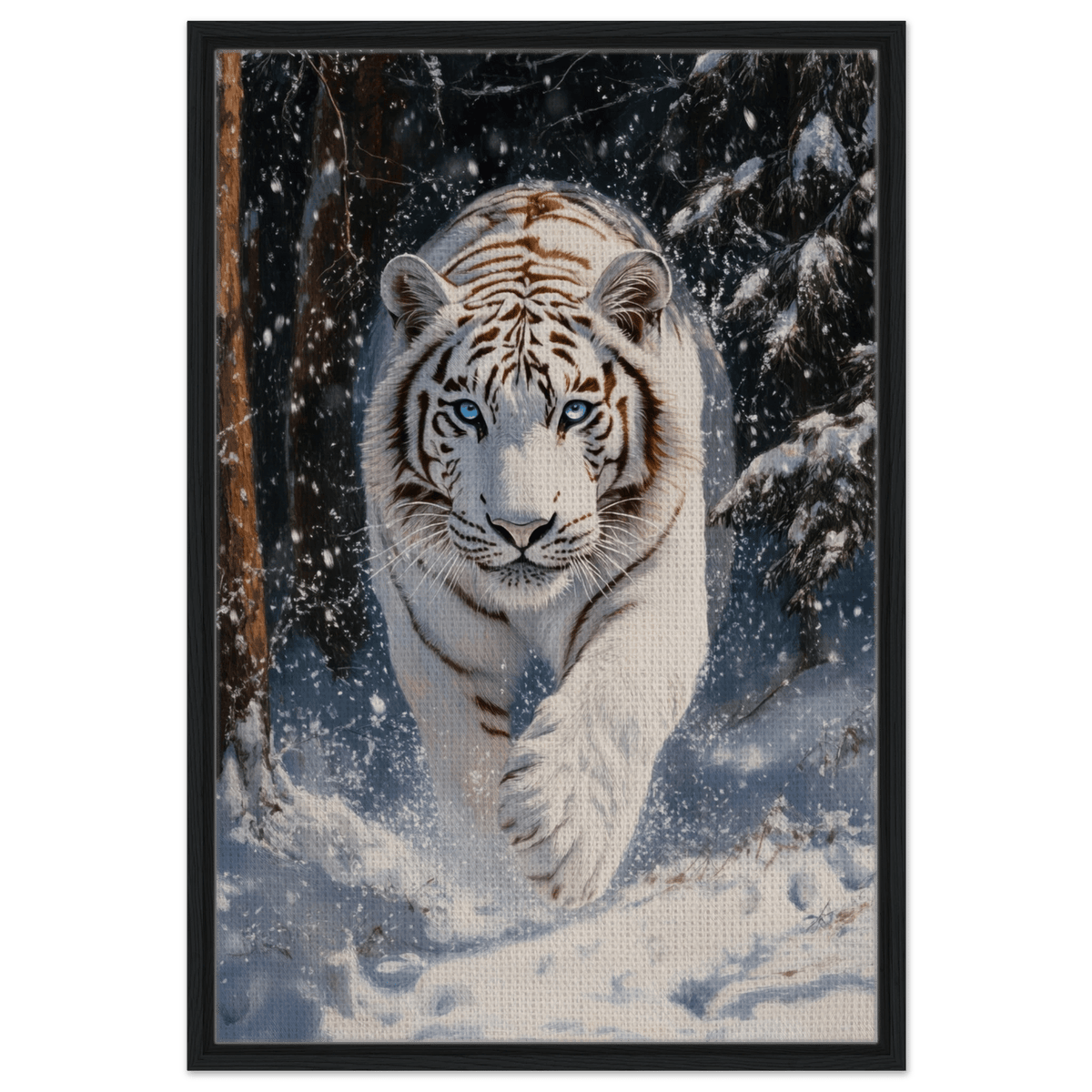 Majestic White Tiger in a Snowy Forest A powerful 3 - Shop Ai Art WebShop - Digital Art online Store
