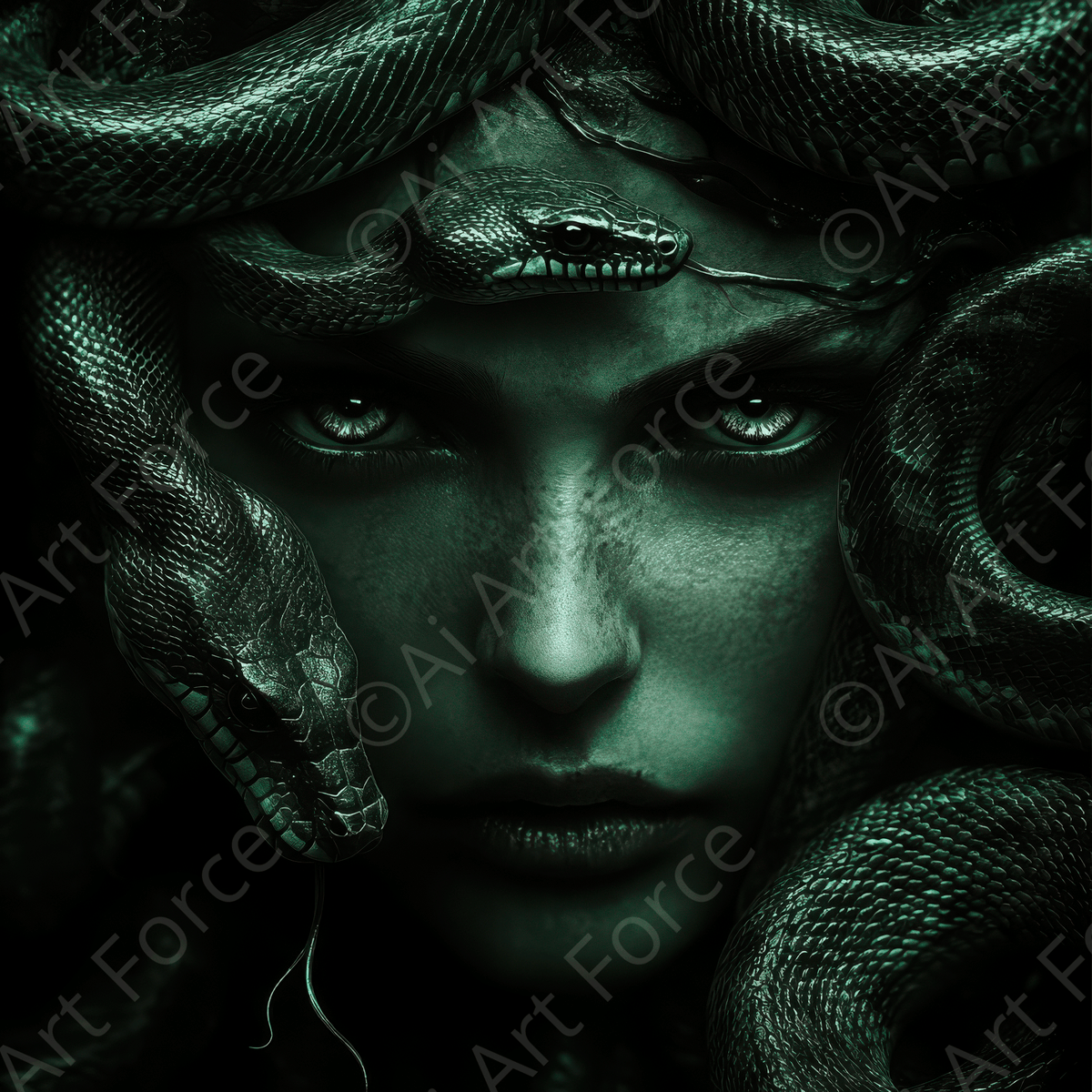Medusa in Her Lair 2 - Shop Ai Art WebShop - Digital Art online Store