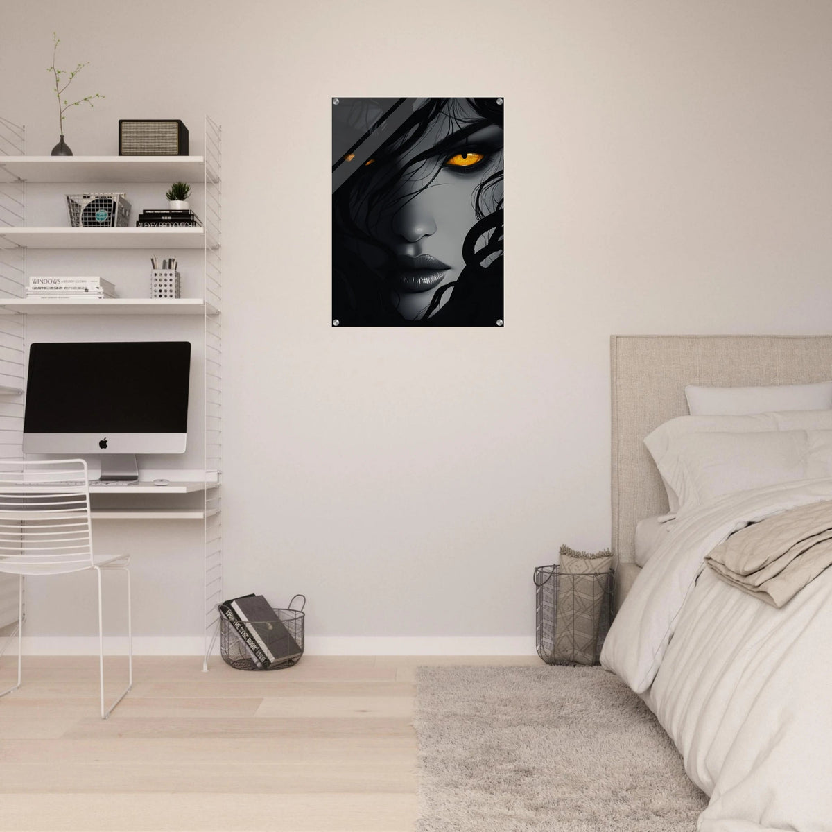 Minimalist Medusas Gaze Minimalism Tight - Focus 2 - Shop Ai Art WebShop - Digital Art online Store