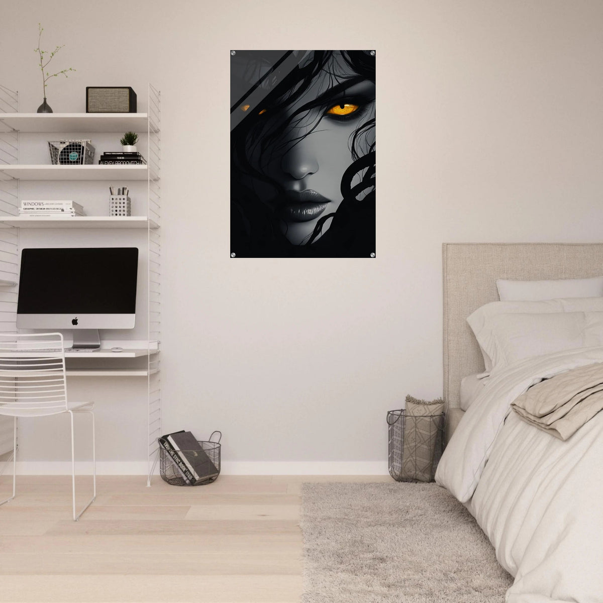 Minimalist Medusas Gaze Minimalism Tight - Focus 2 - Shop Ai Art WebShop - Digital Art online Store