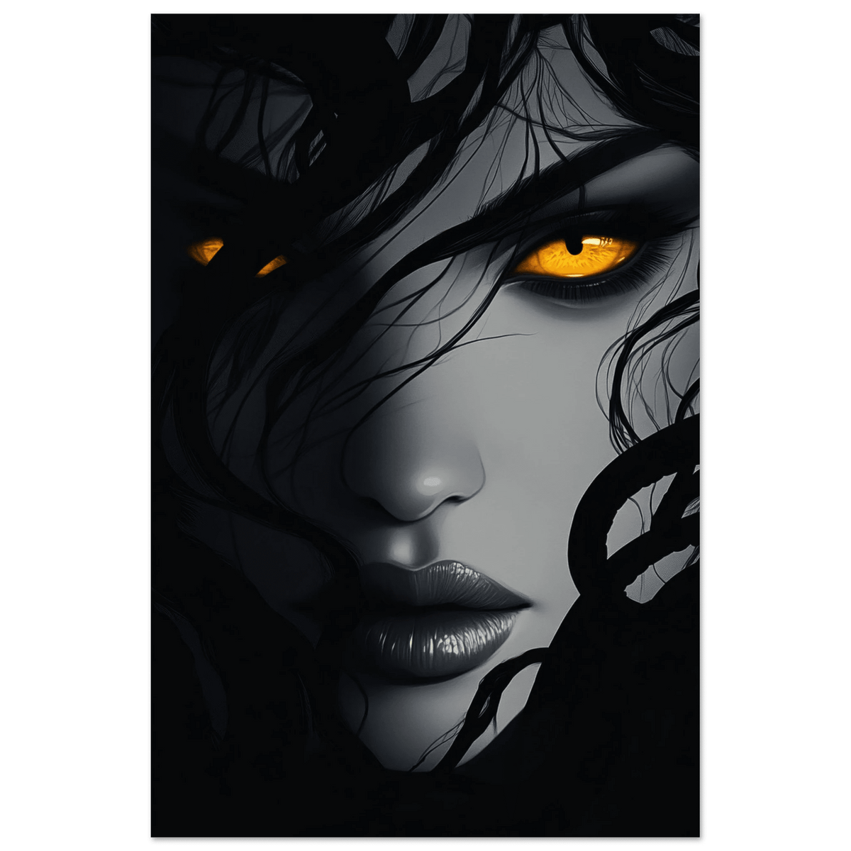 Minimalist Medusas Gaze Minimalism Tight - Focus 2 - Shop Ai Art WebShop - Digital Art online Store