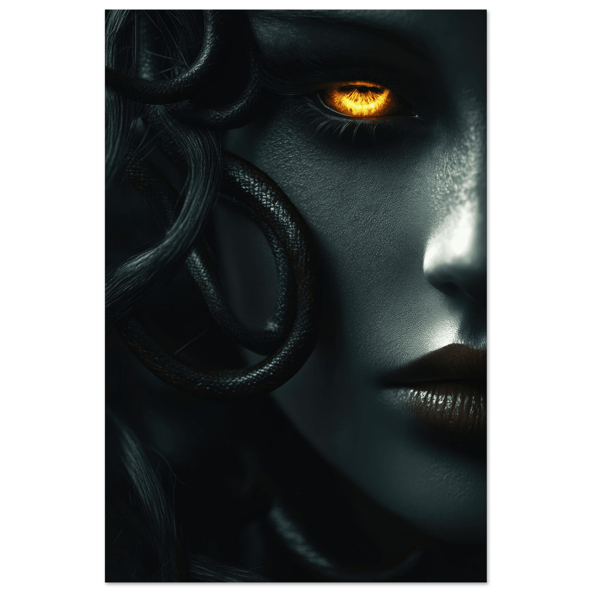 Minimalist Medusas Gaze Minimalism Tight - Focus - Shop Ai Art WebShop - Digital Art online Store