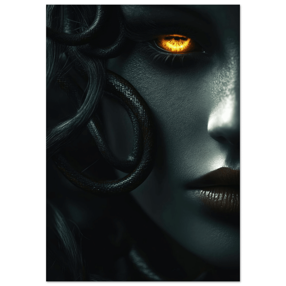 Minimalist Medusas Gaze Minimalism Tight - Focus - Shop Ai Art WebShop - Digital Art online Store