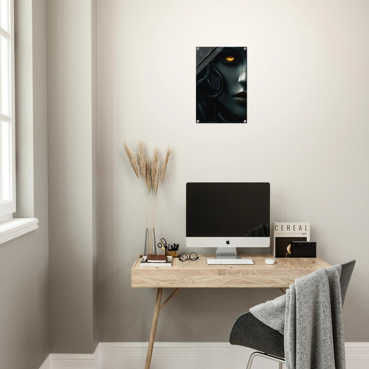 Minimalist Medusas Gaze Minimalism Tight - Focus - Shop Ai Art WebShop - Digital Art online Store
