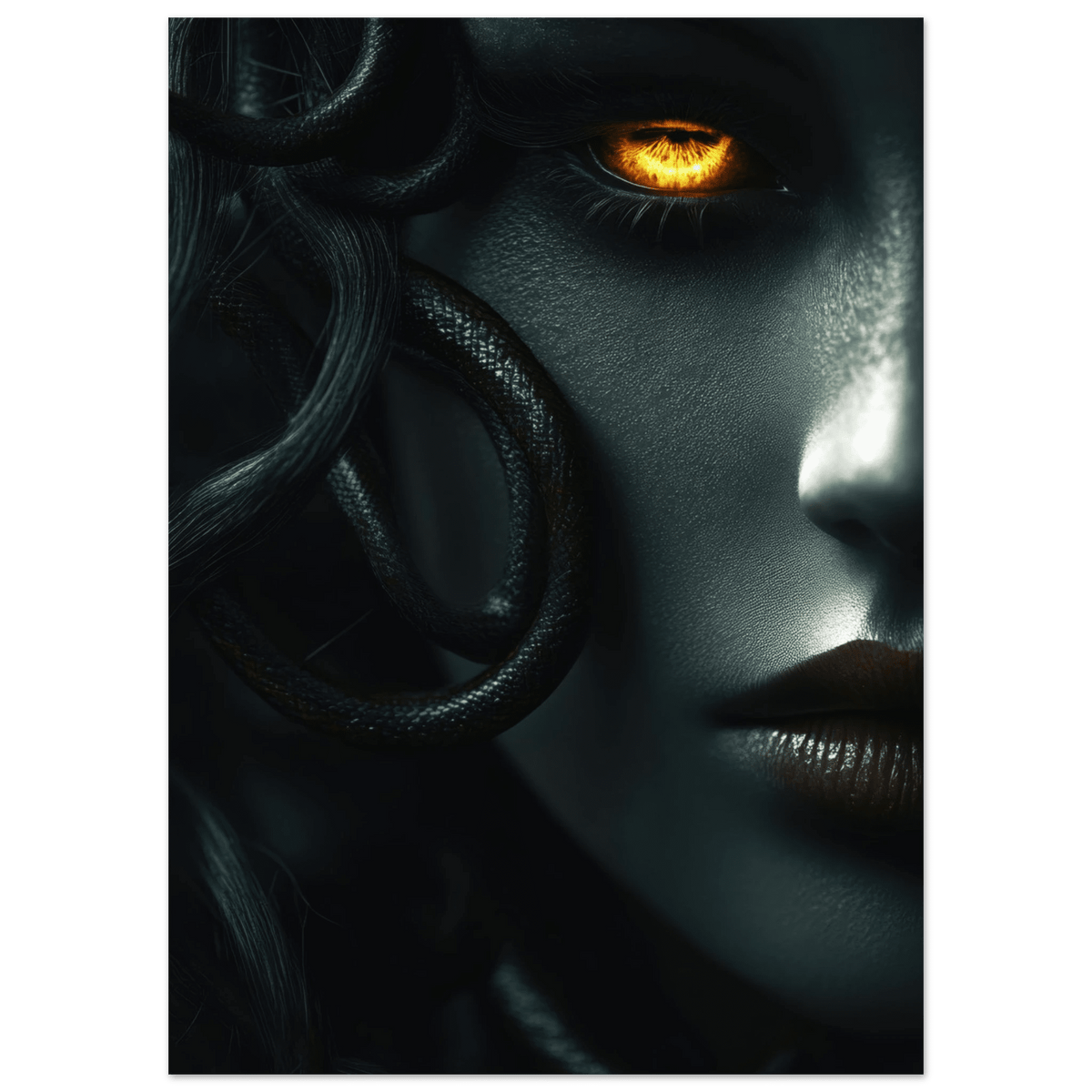 Minimalist Medusas Gaze Minimalism Tight - Focus - Shop Ai Art WebShop - Digital Art online Store