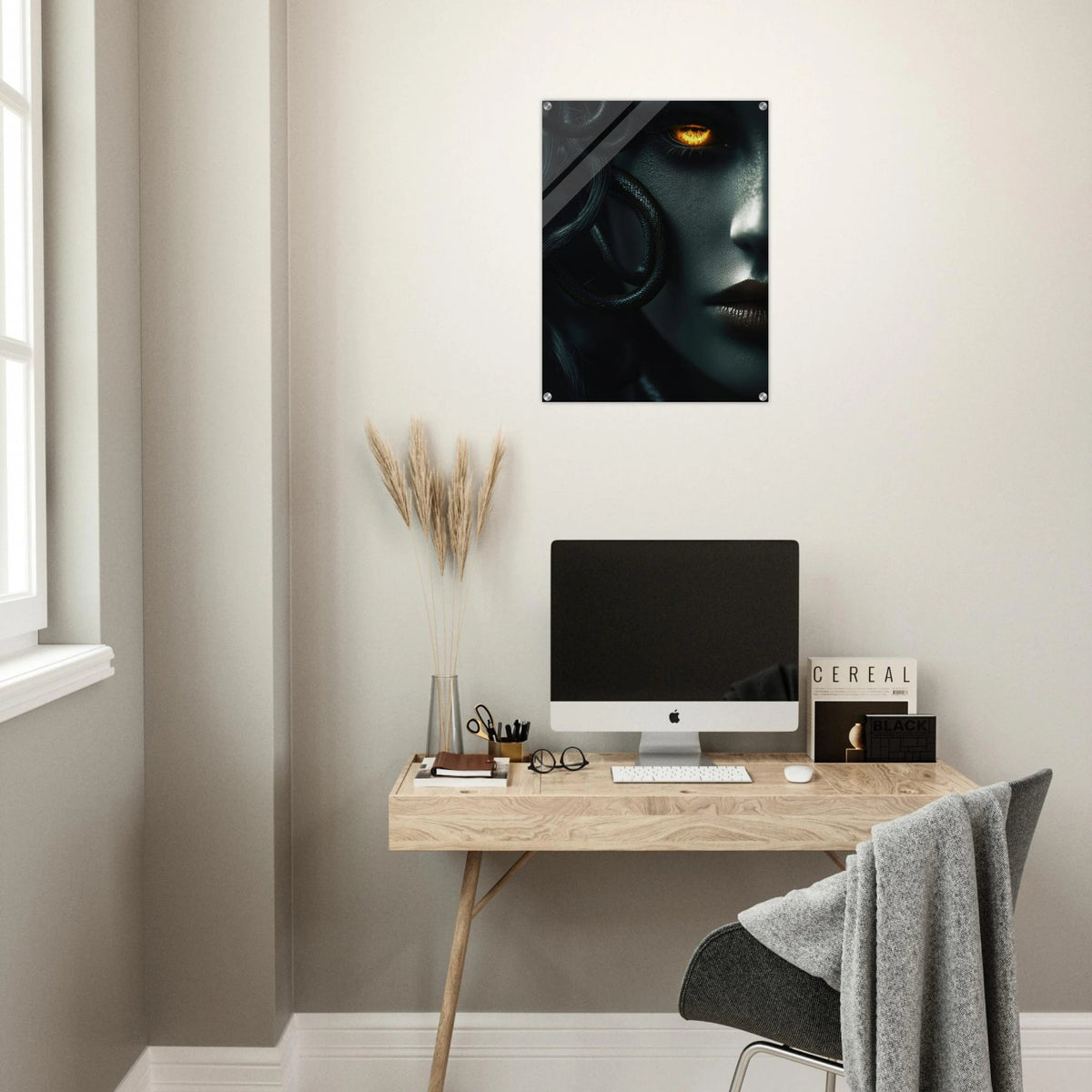 Minimalist Medusas Gaze Minimalism Tight - Focus - Shop Ai Art WebShop - Digital Art online Store