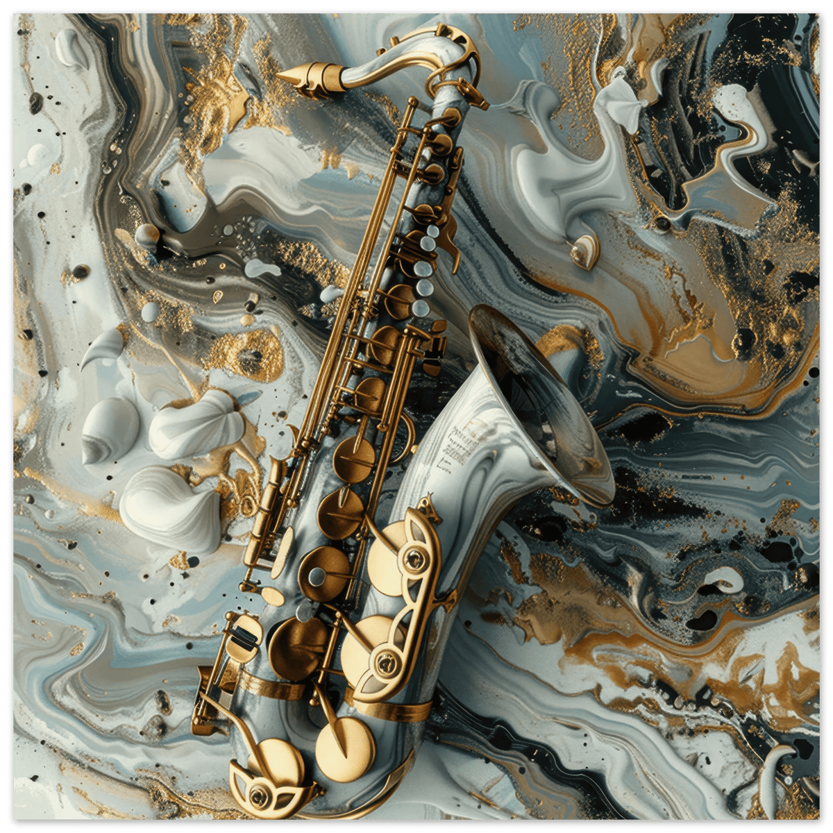 Music Art 2 Saxophone - Shop Ai Art WebShop - Digital Art online Store