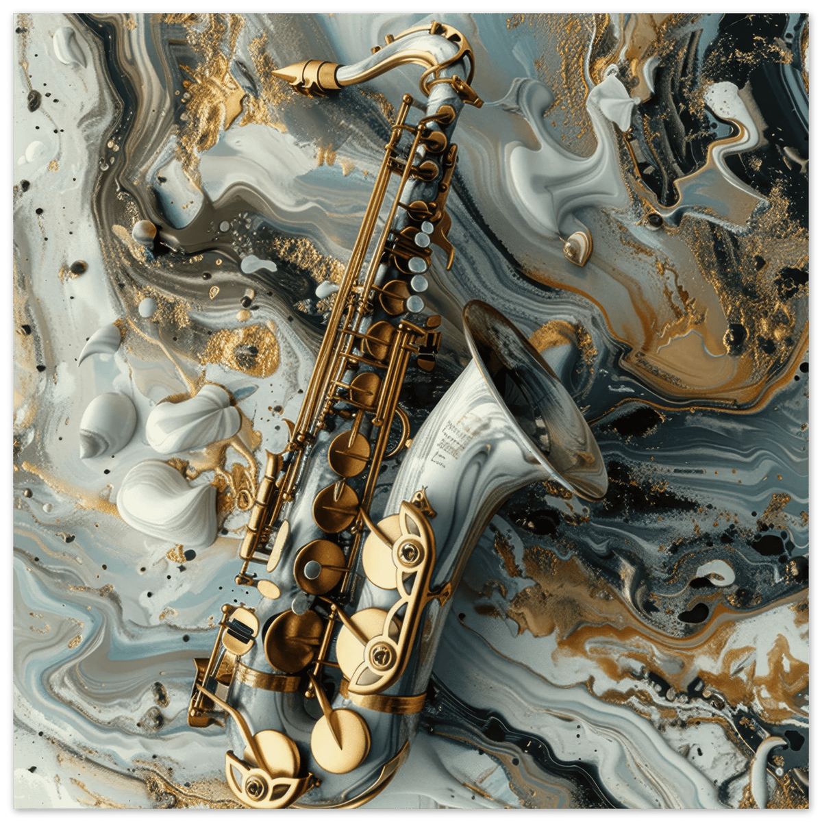Music Art 2 Saxophone - Shop Ai Art WebShop - Digital Art online Store
