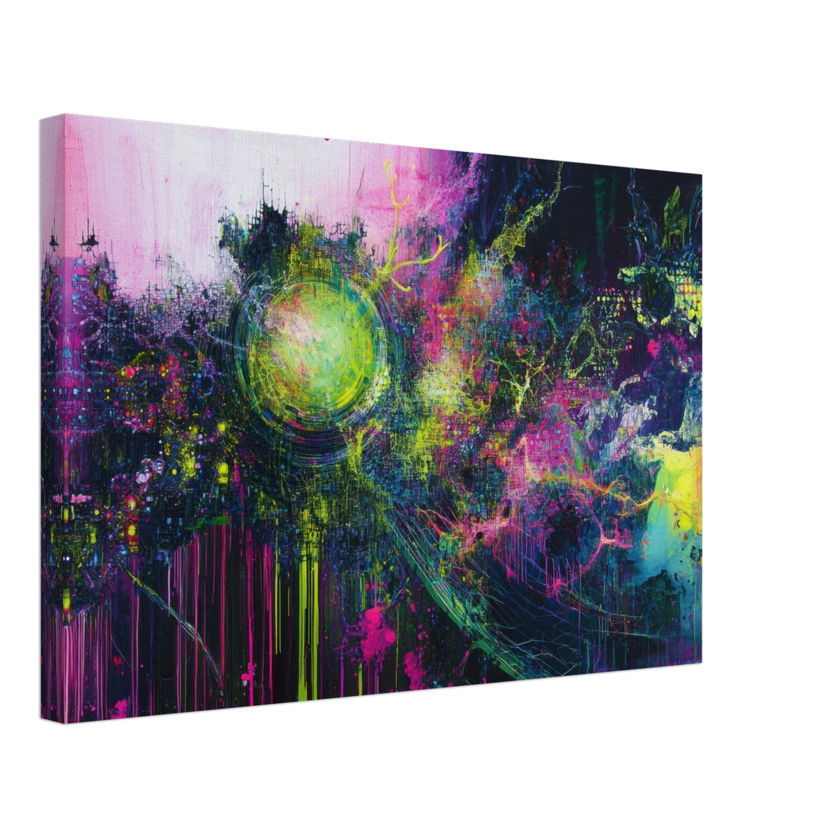 Neural Cataclysm A tangled web of luminous snap - Shop Ai Art WebShop - Digital Art online Store