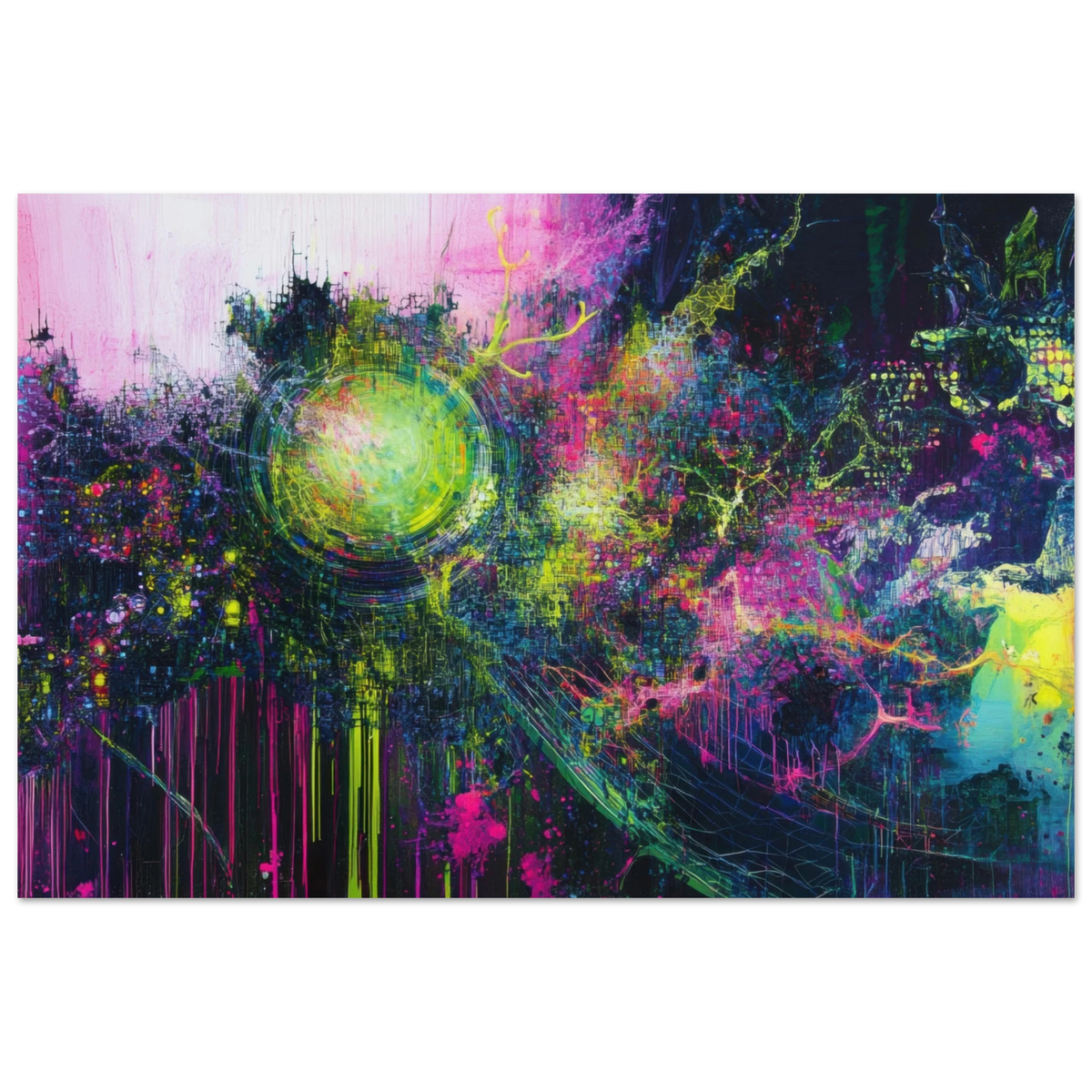 Neural Cataclysm A tangled web of luminous snap - Shop Ai Art WebShop - Digital Art online Store