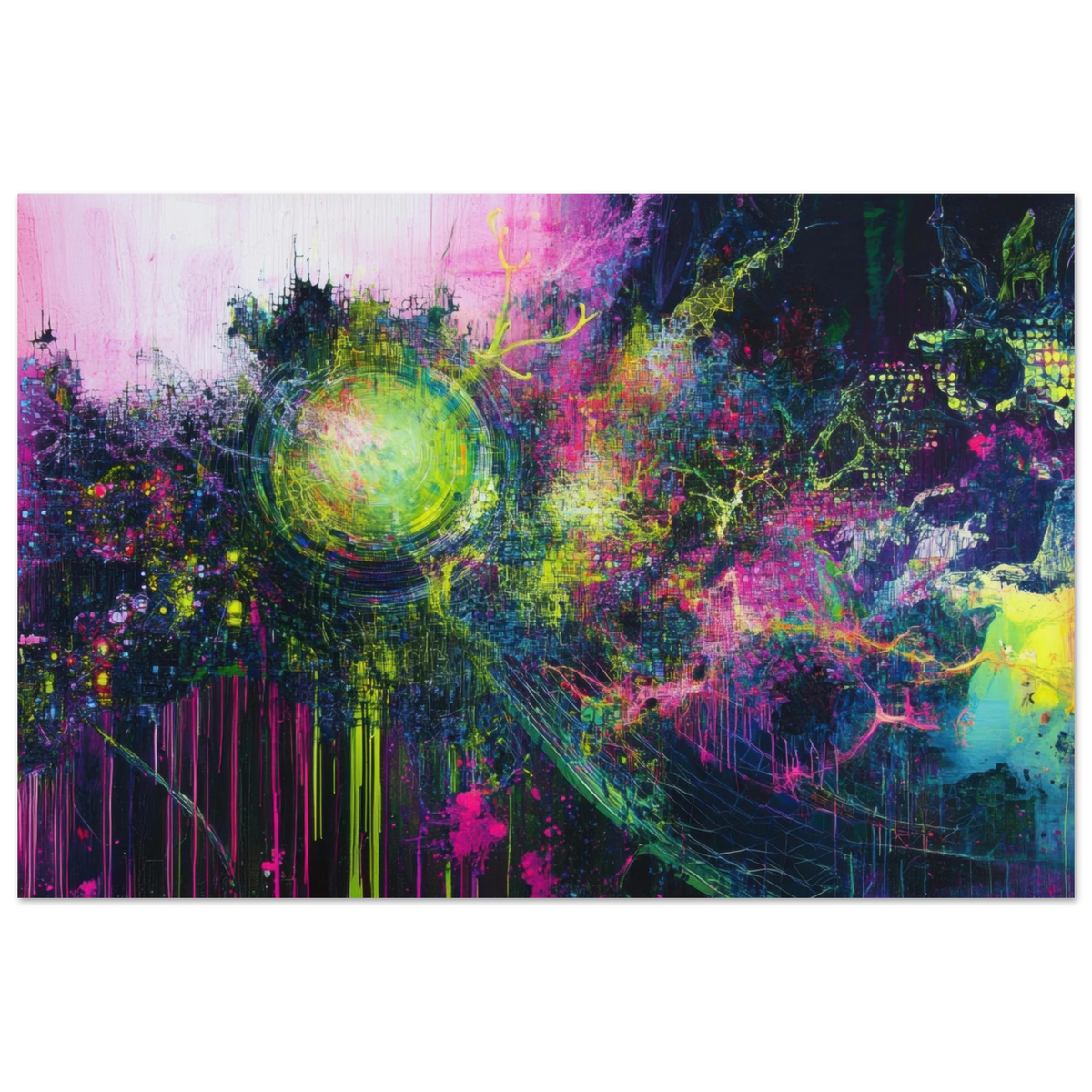Neural Cataclysm A tangled web of luminous snap - Shop Ai Art WebShop - Digital Art online Store