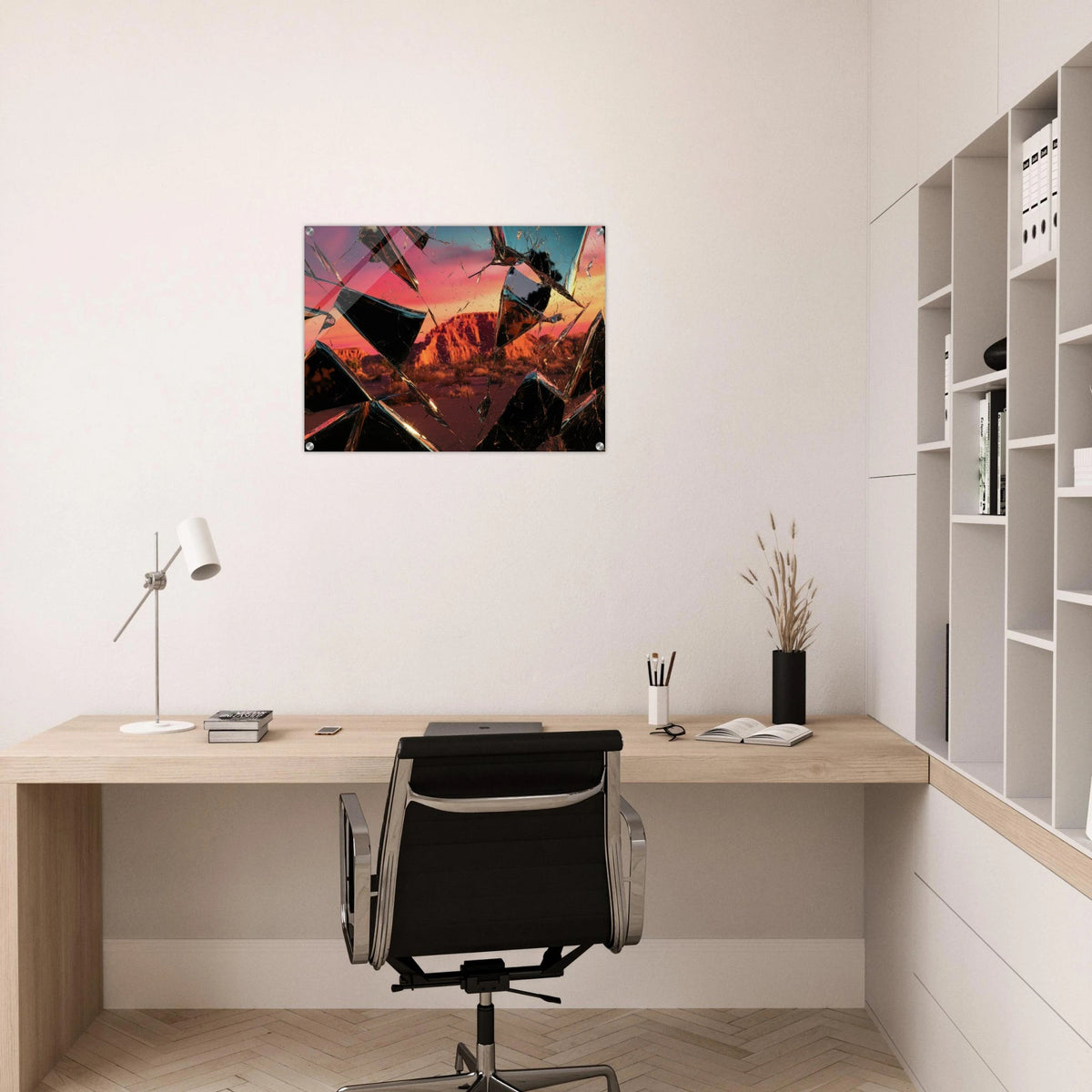 Obsidian Mirage Jagged shards of reflective black 2 - Shop Ai Art WebShop - Digital Art online Store