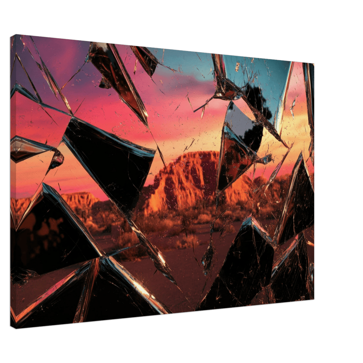 Obsidian Mirage Jagged shards of reflective black 2 - Shop Ai Art WebShop - Digital Art online Store