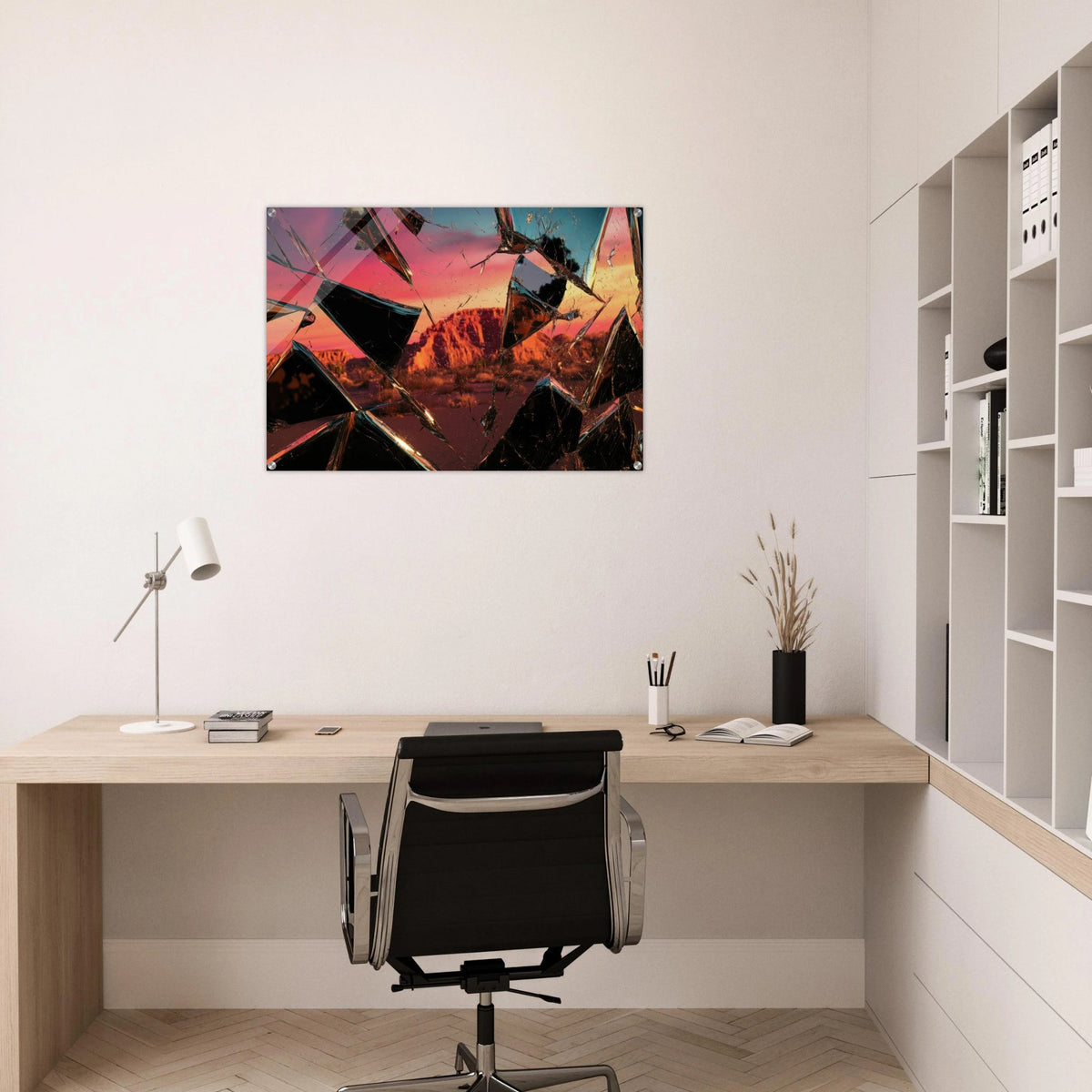 Obsidian Mirage Jagged shards of reflective black 2 - Shop Ai Art WebShop - Digital Art online Store