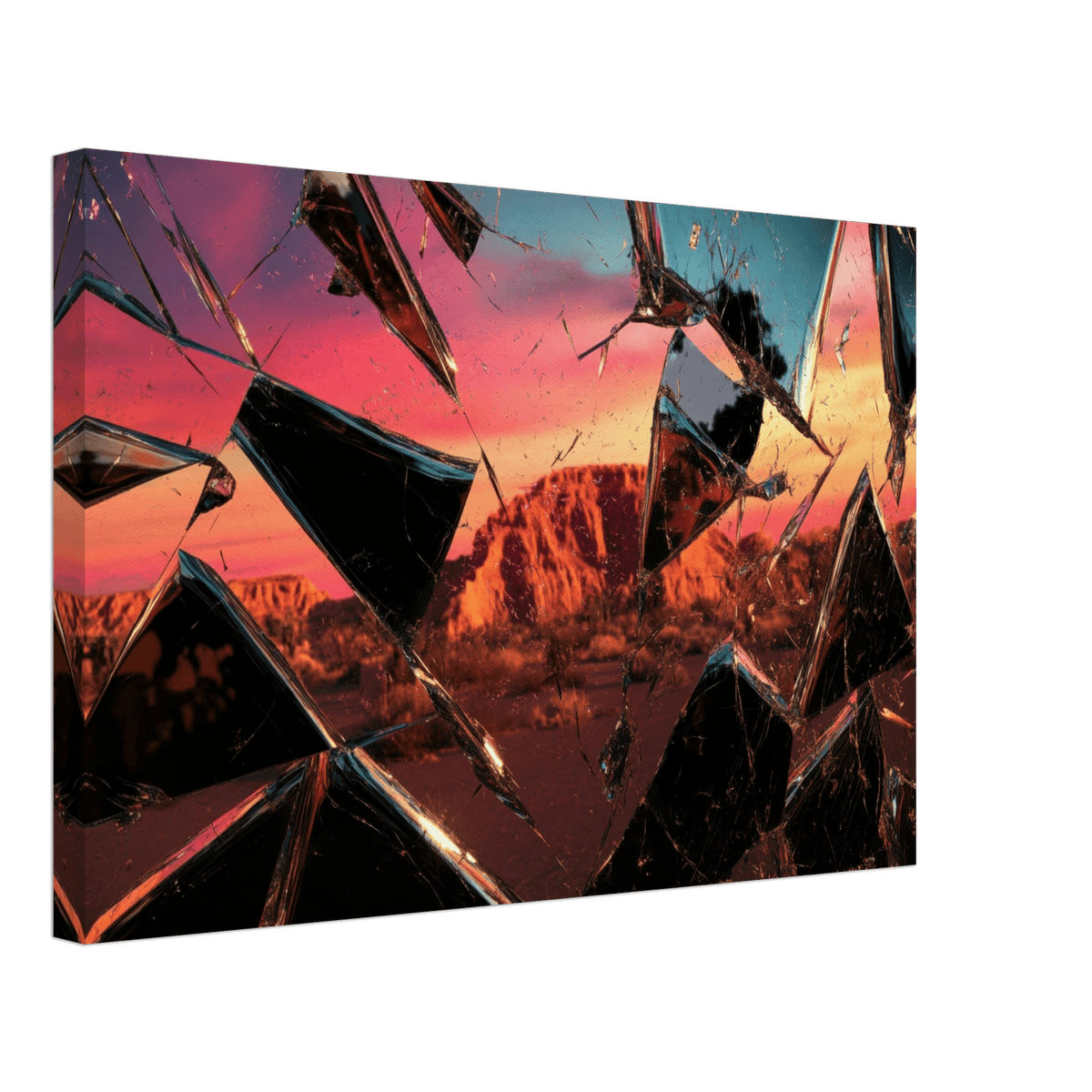Obsidian Mirage Jagged shards of reflective black 2 - Shop Ai Art WebShop - Digital Art online Store