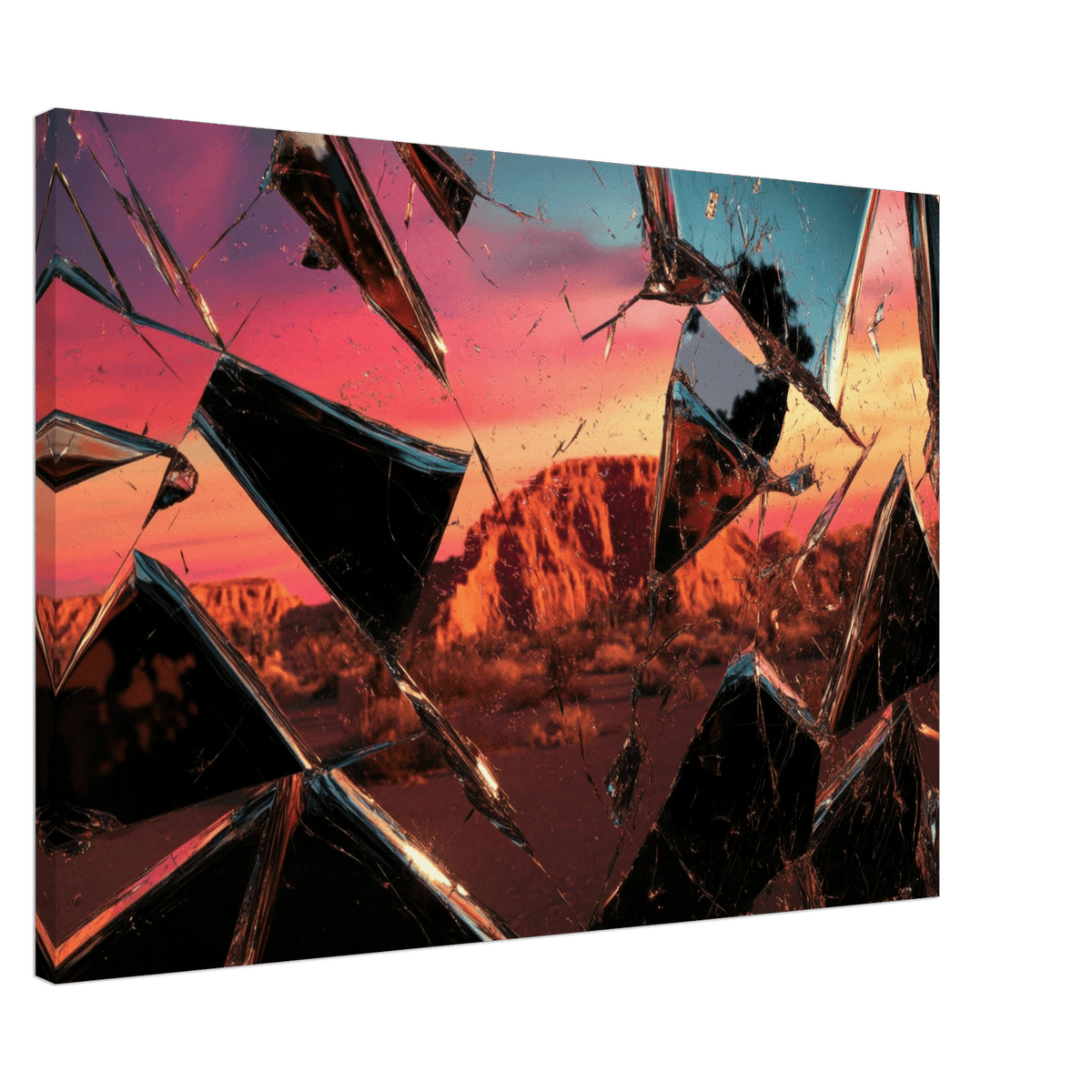 Obsidian Mirage Jagged shards of reflective black 2 - Shop Ai Art WebShop - Digital Art online Store