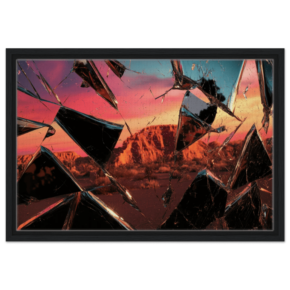 Obsidian Mirage Jagged shards of reflective black 2 - Shop Ai Art WebShop - Digital Art online Store
