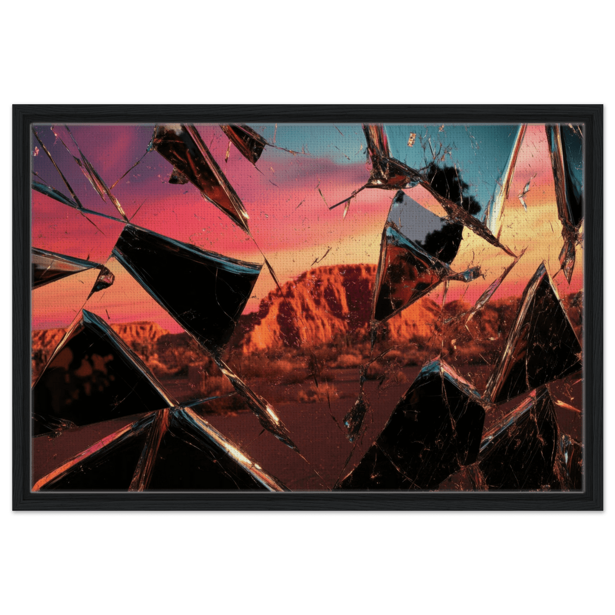 Obsidian Mirage Jagged shards of reflective black 2 - Shop Ai Art WebShop - Digital Art online Store