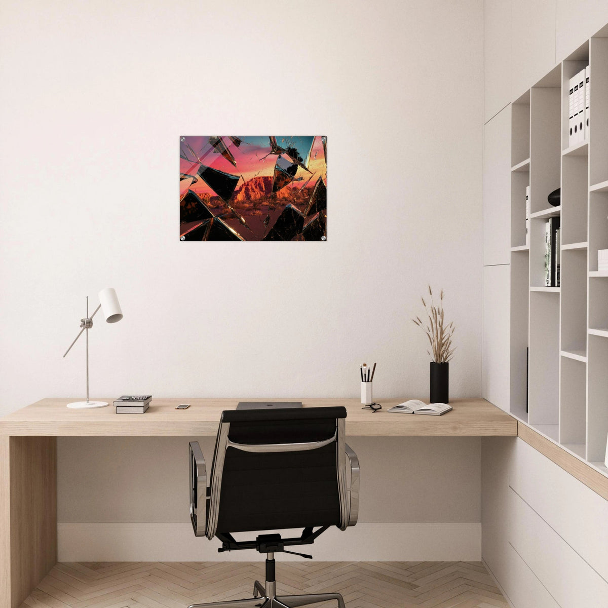 Obsidian Mirage Jagged shards of reflective black 2 - Shop Ai Art WebShop - Digital Art online Store