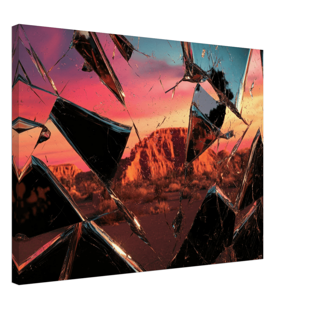 Obsidian Mirage Jagged shards of reflective black 2 - Shop Ai Art WebShop - Digital Art online Store