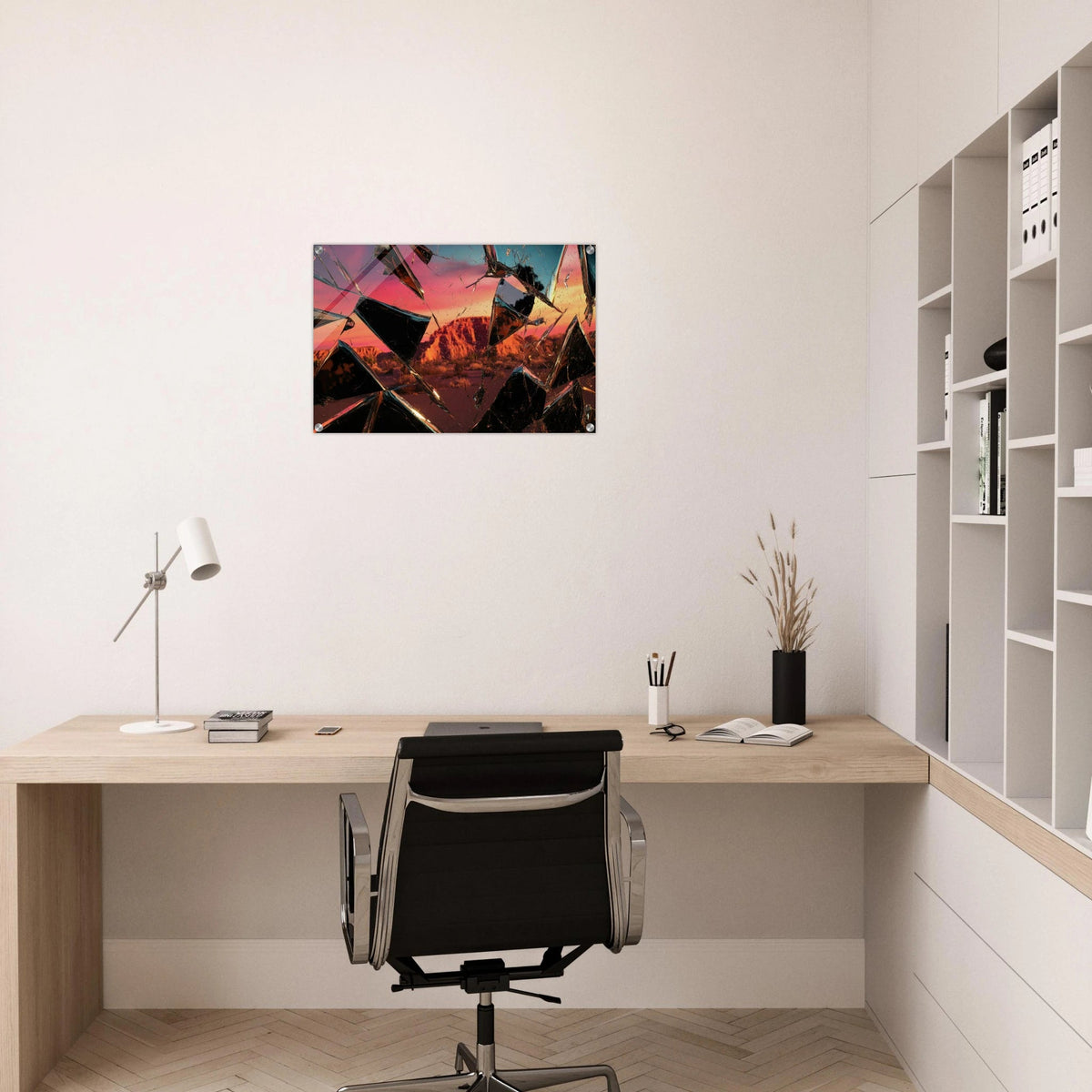 Obsidian Mirage Jagged shards of reflective black 2 - Shop Ai Art WebShop - Digital Art online Store