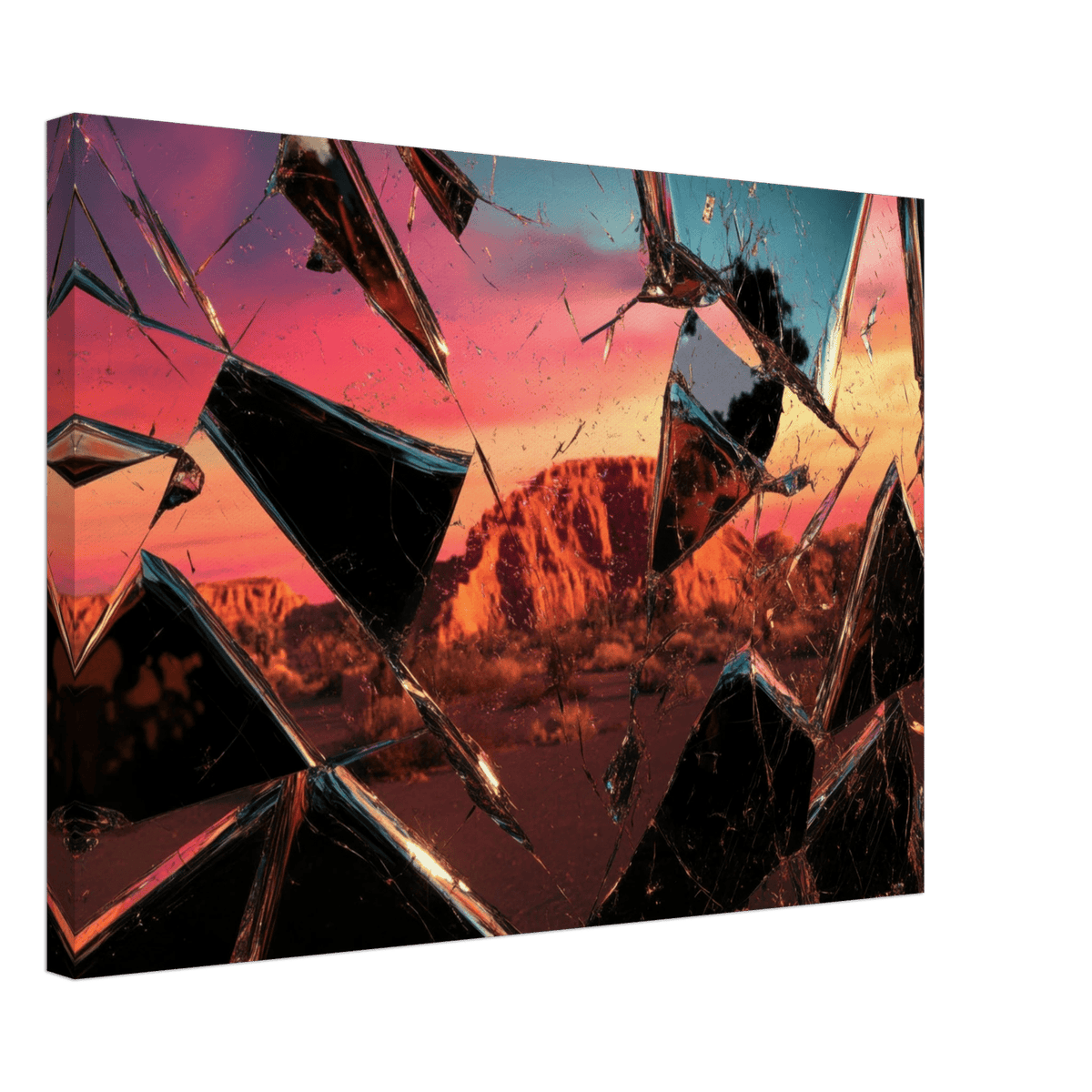 Obsidian Mirage Jagged shards of reflective black 2 - Shop Ai Art WebShop - Digital Art online Store