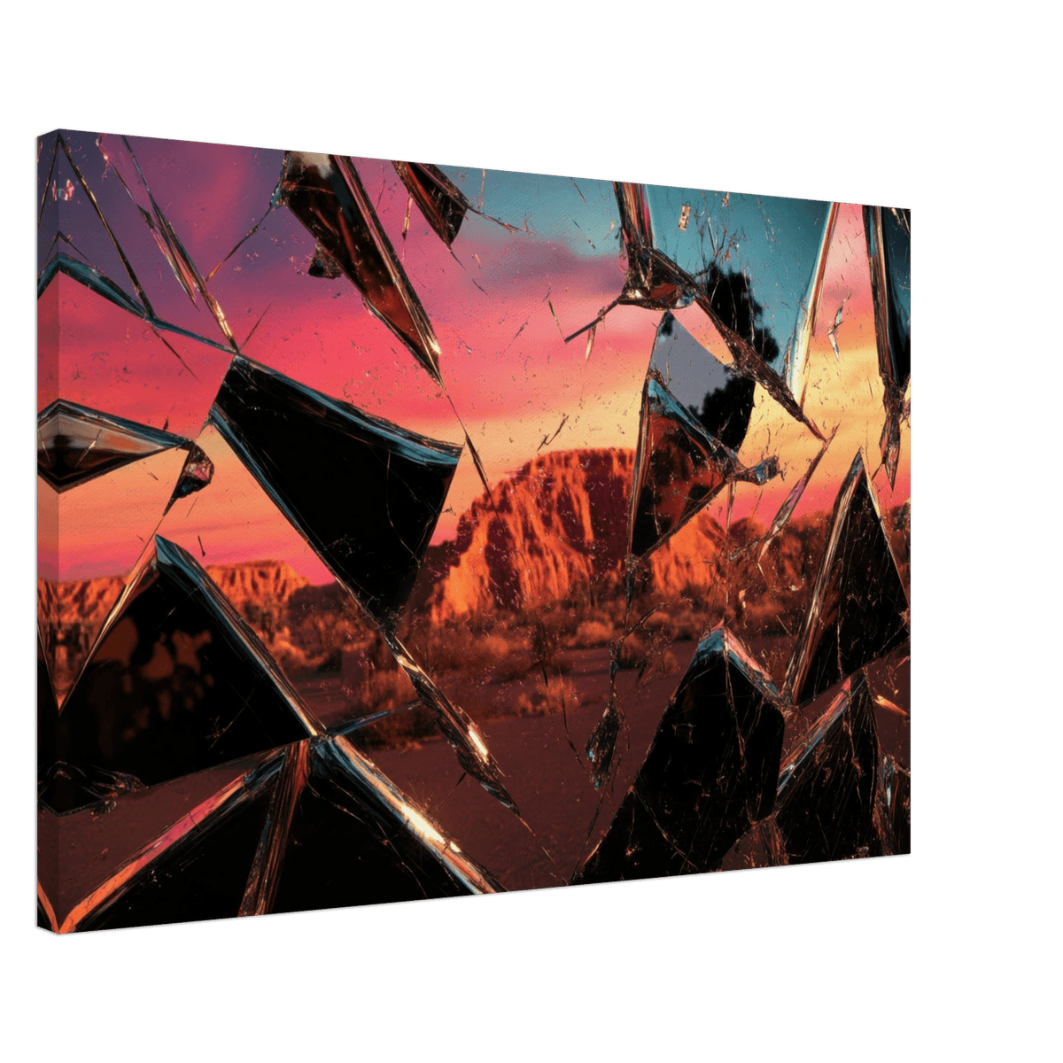 Obsidian Mirage Jagged shards of reflective black 2 - Shop Ai Art WebShop - Digital Art online Store