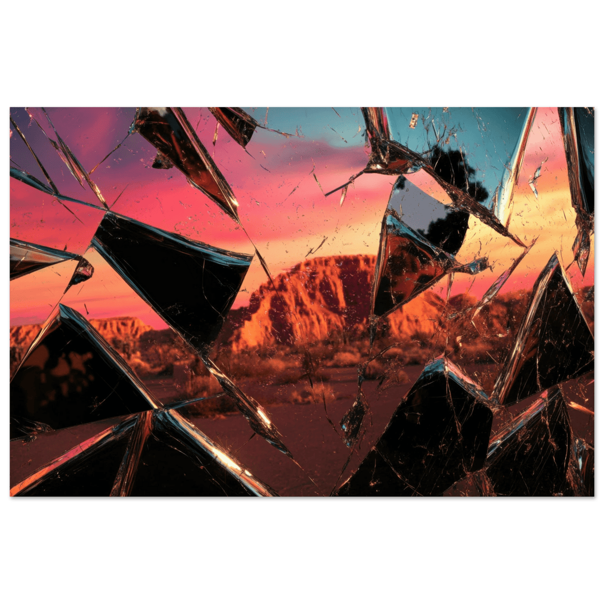 Obsidian Mirage Jagged shards of reflective black 2 - Shop Ai Art WebShop - Digital Art online Store