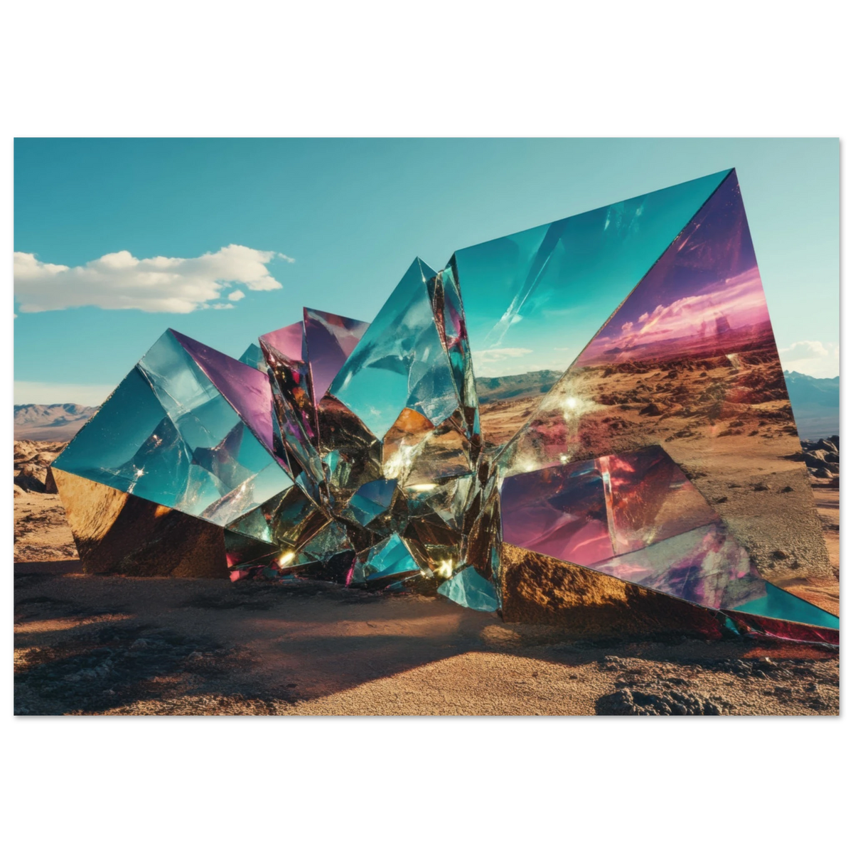 Obsidian Mirage Jagged shards of reflective black - Shop Ai Art WebShop - Digital Art online Store