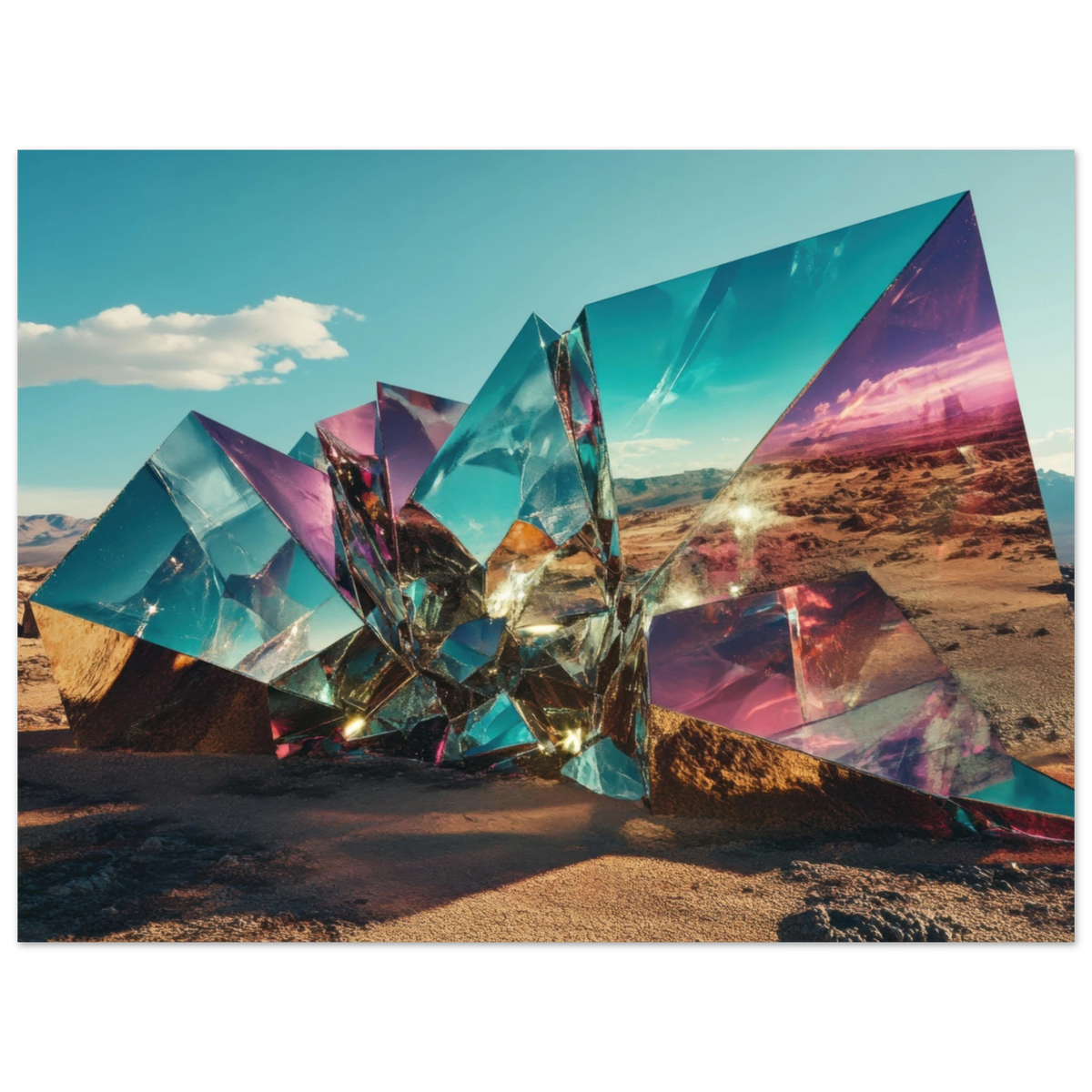Obsidian Mirage Jagged shards of reflective black - Shop Ai Art WebShop - Digital Art online Store