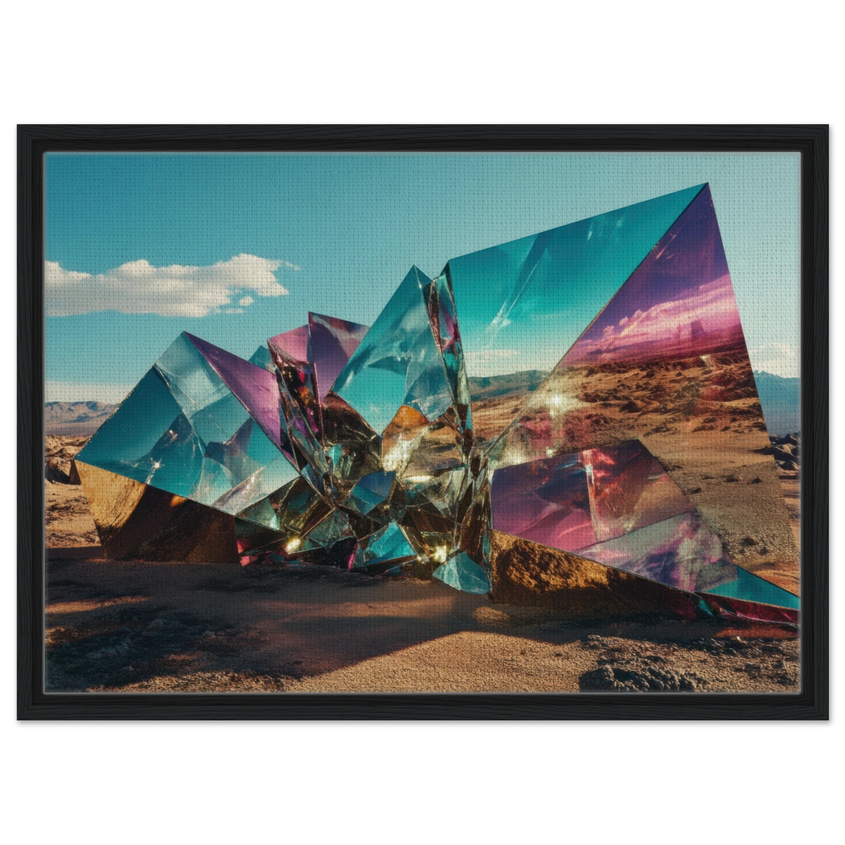 Obsidian Mirage Jagged shards of reflective black - Shop Ai Art WebShop - Digital Art online Store