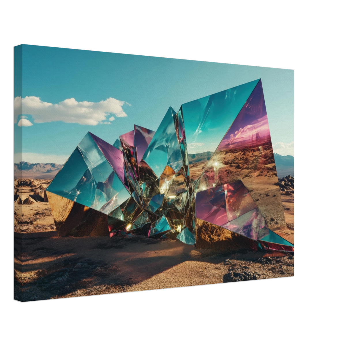 Obsidian Mirage Jagged shards of reflective black - Shop Ai Art WebShop - Digital Art online Store