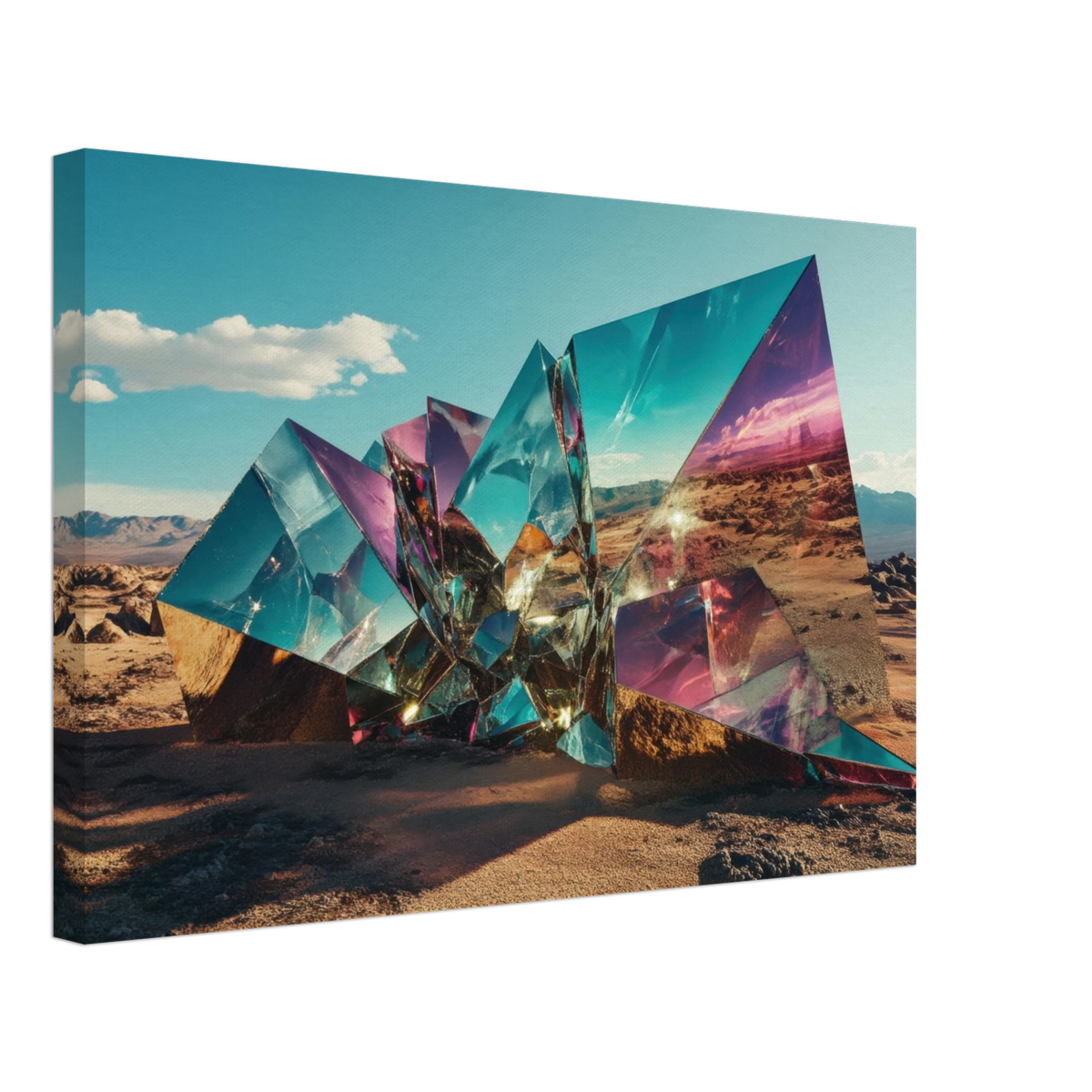 Obsidian Mirage Jagged shards of reflective black - Shop Ai Art WebShop - Digital Art online Store