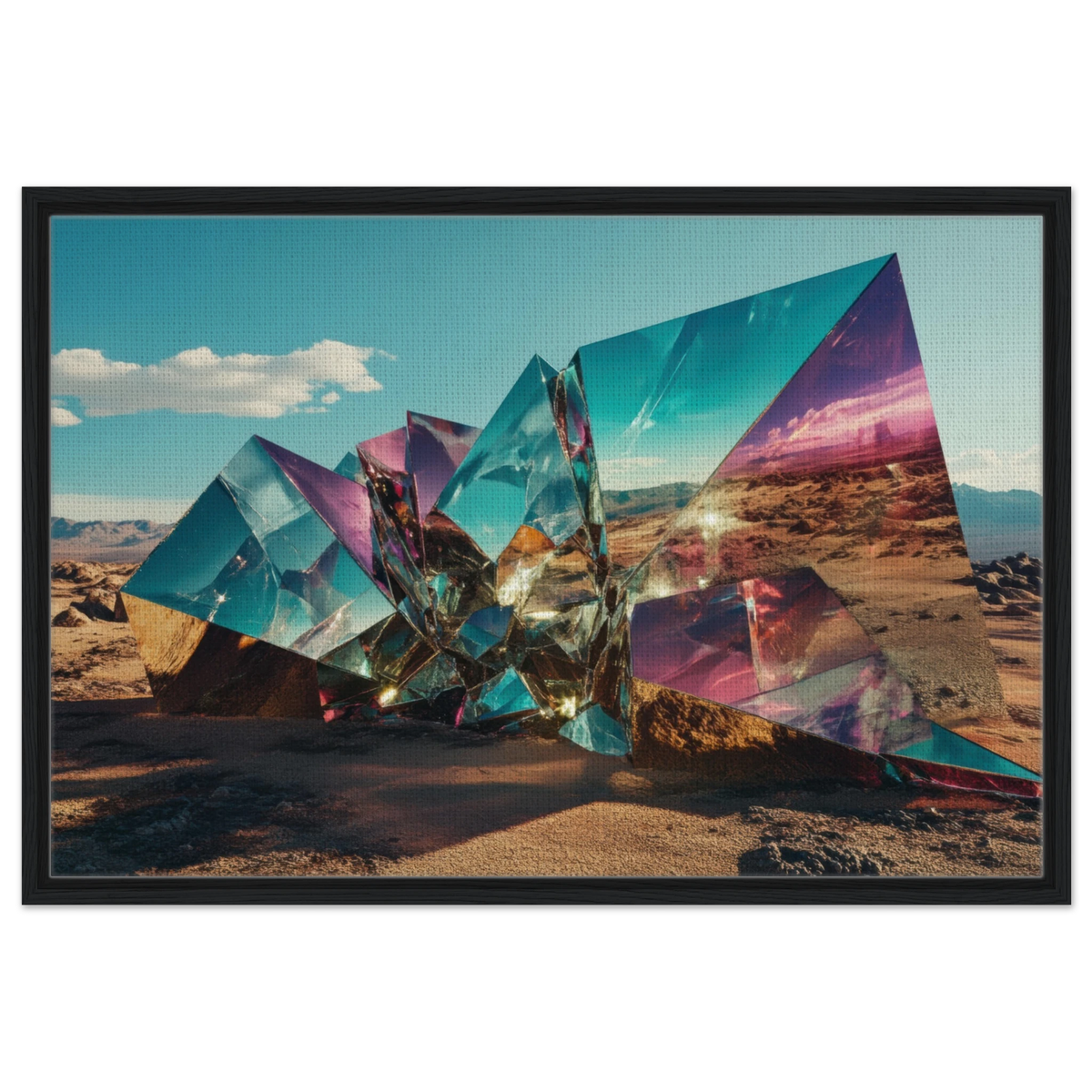 Obsidian Mirage Jagged shards of reflective black - Shop Ai Art WebShop - Digital Art online Store