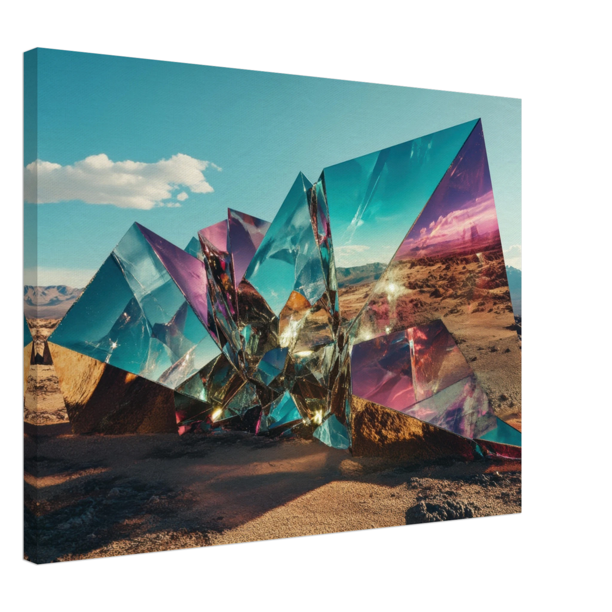 Obsidian Mirage Jagged shards of reflective black - Shop Ai Art WebShop - Digital Art online Store