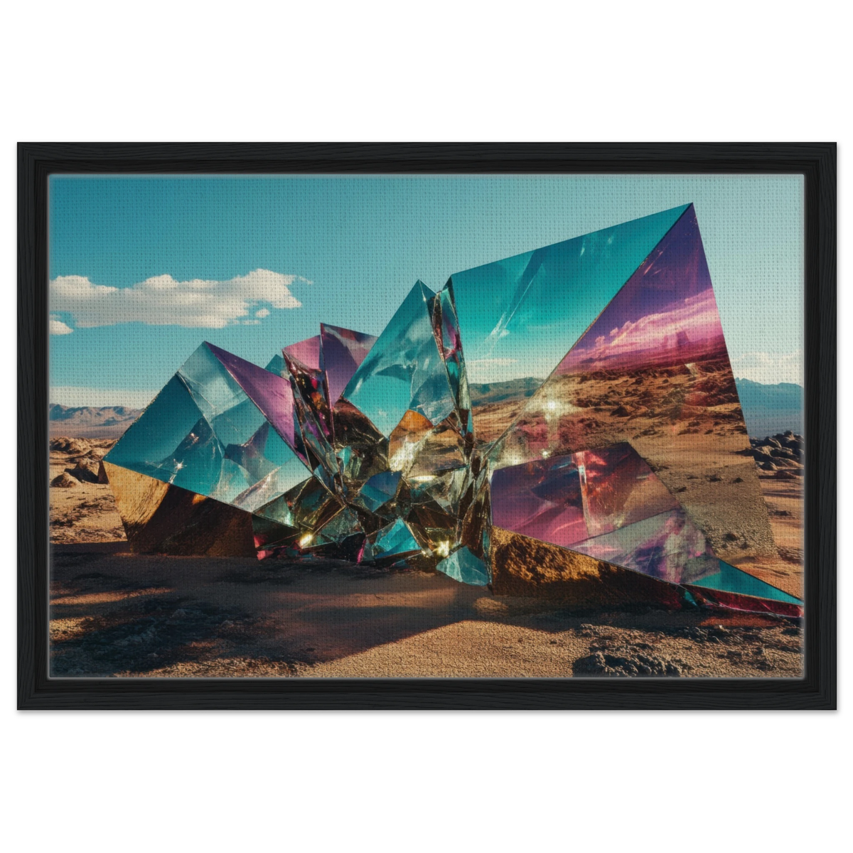Obsidian Mirage Jagged shards of reflective black - Shop Ai Art WebShop - Digital Art online Store