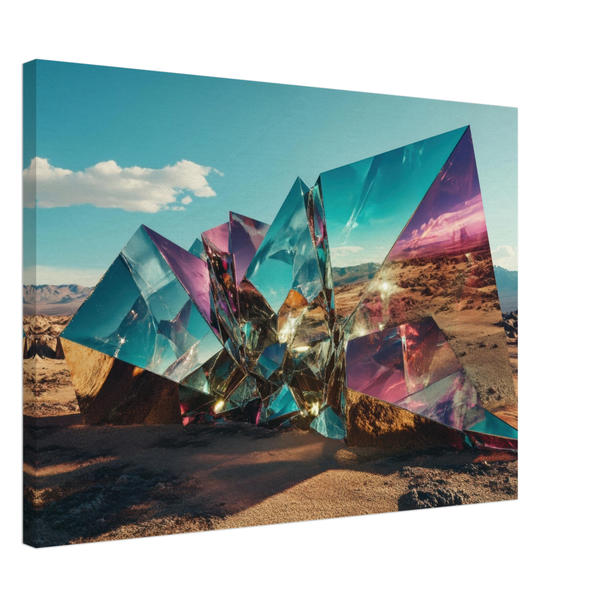 Obsidian Mirage Jagged shards of reflective black - Shop Ai Art WebShop - Digital Art online Store