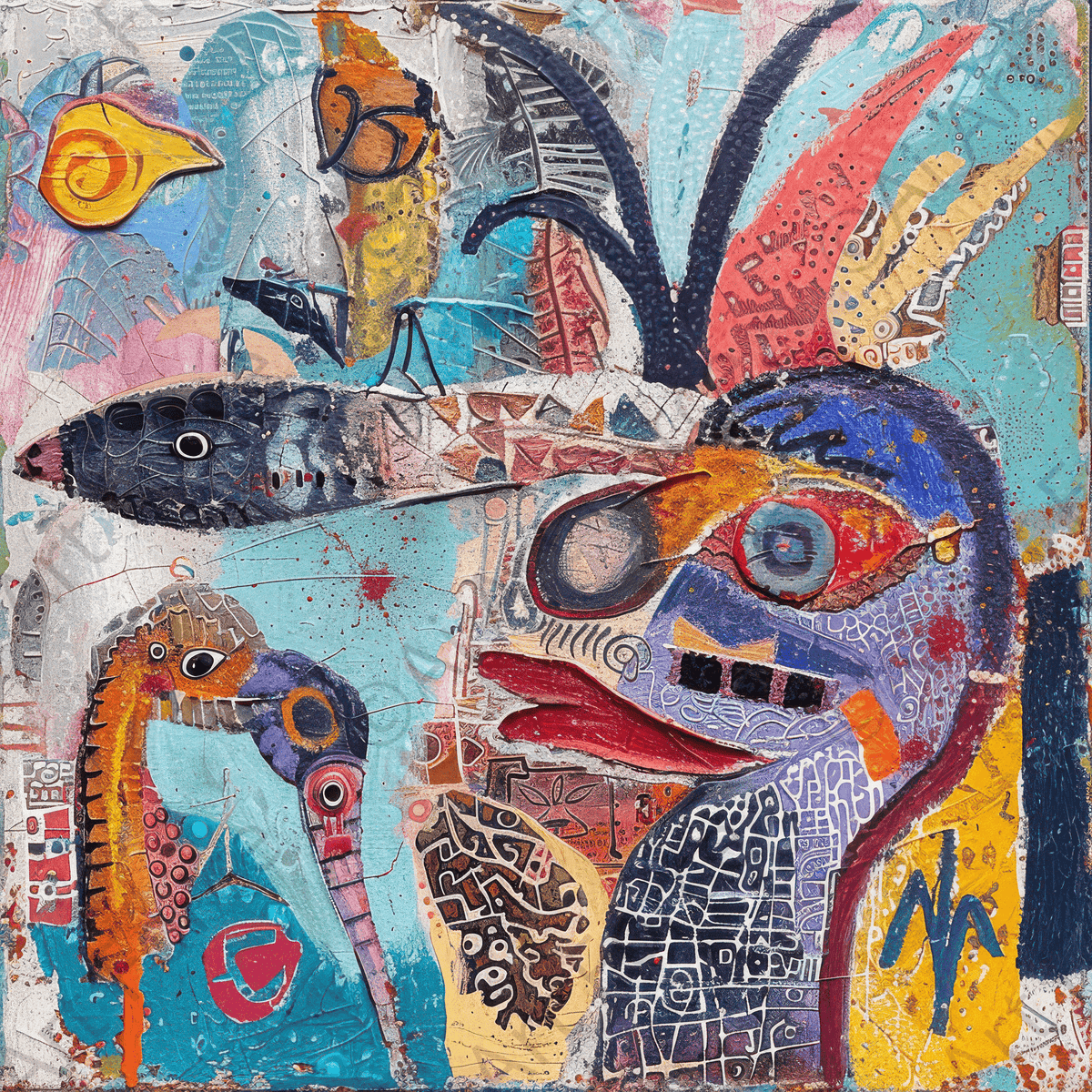 Old culture of Australia in abstract style 3 - Shop Ai Art WebShop - Digital Art online Store