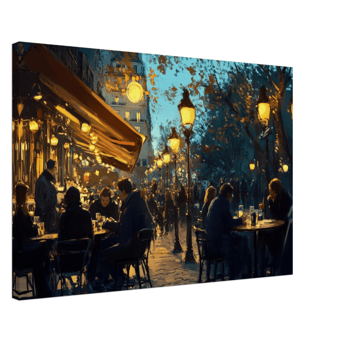 Parisian Cafe at Twilight A bustling cafe tears 3 - Shop Ai Art WebShop - Digital Art online Store
