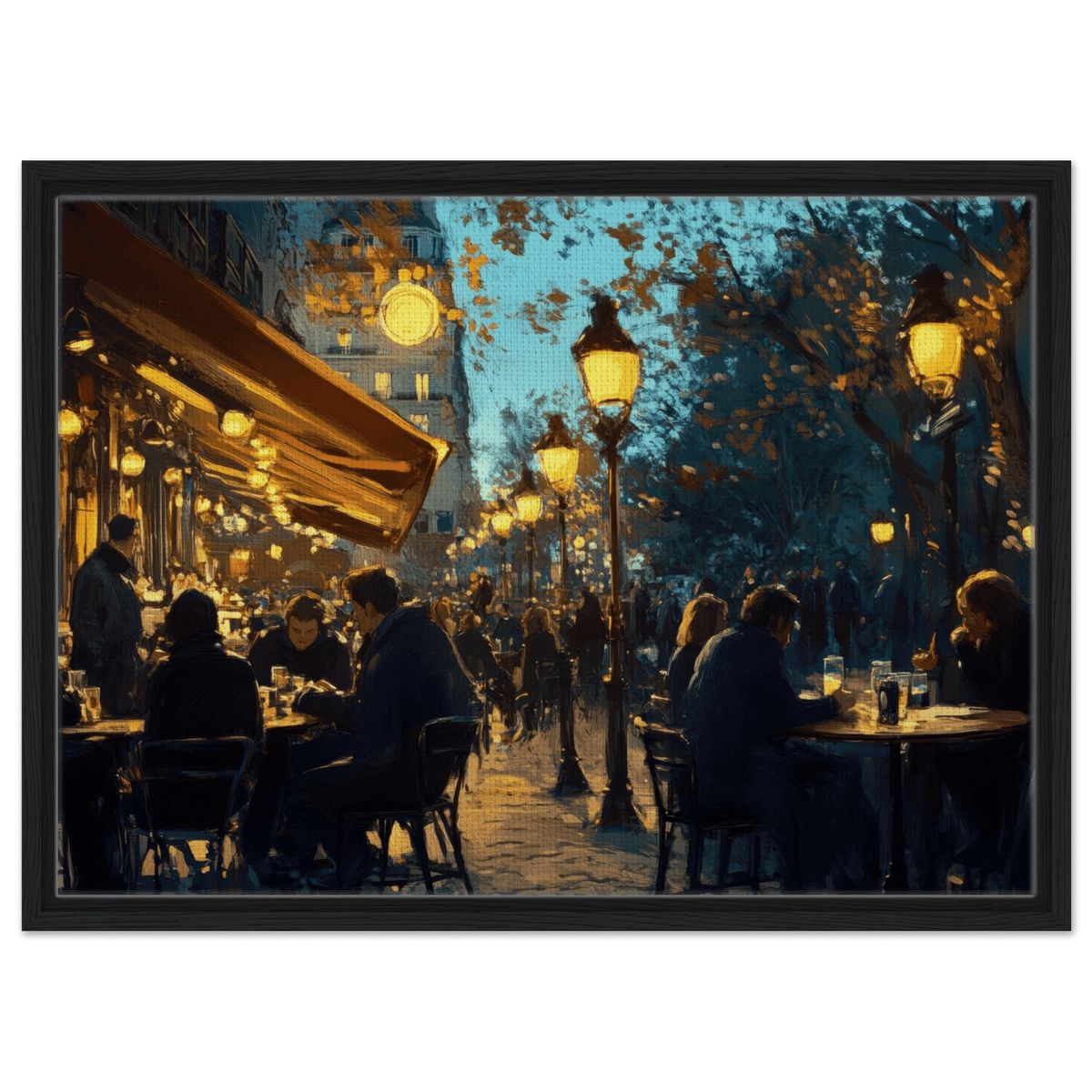 Parisian Cafe at Twilight A bustling cafe tears 3 - Shop Ai Art WebShop - Digital Art online Store